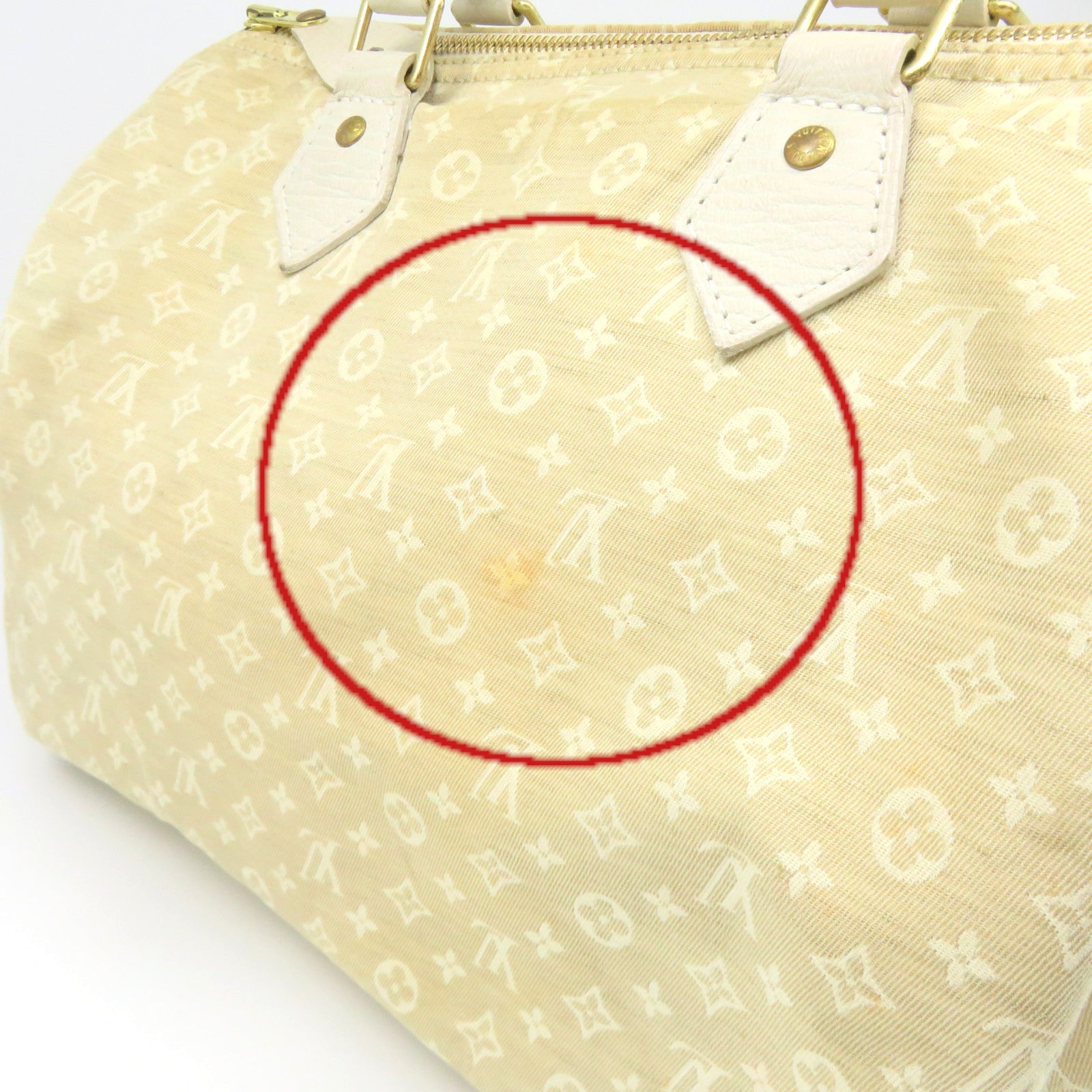 LOUIS VUITTON Mono-mini Speedy 30 Hand Bag apricot color