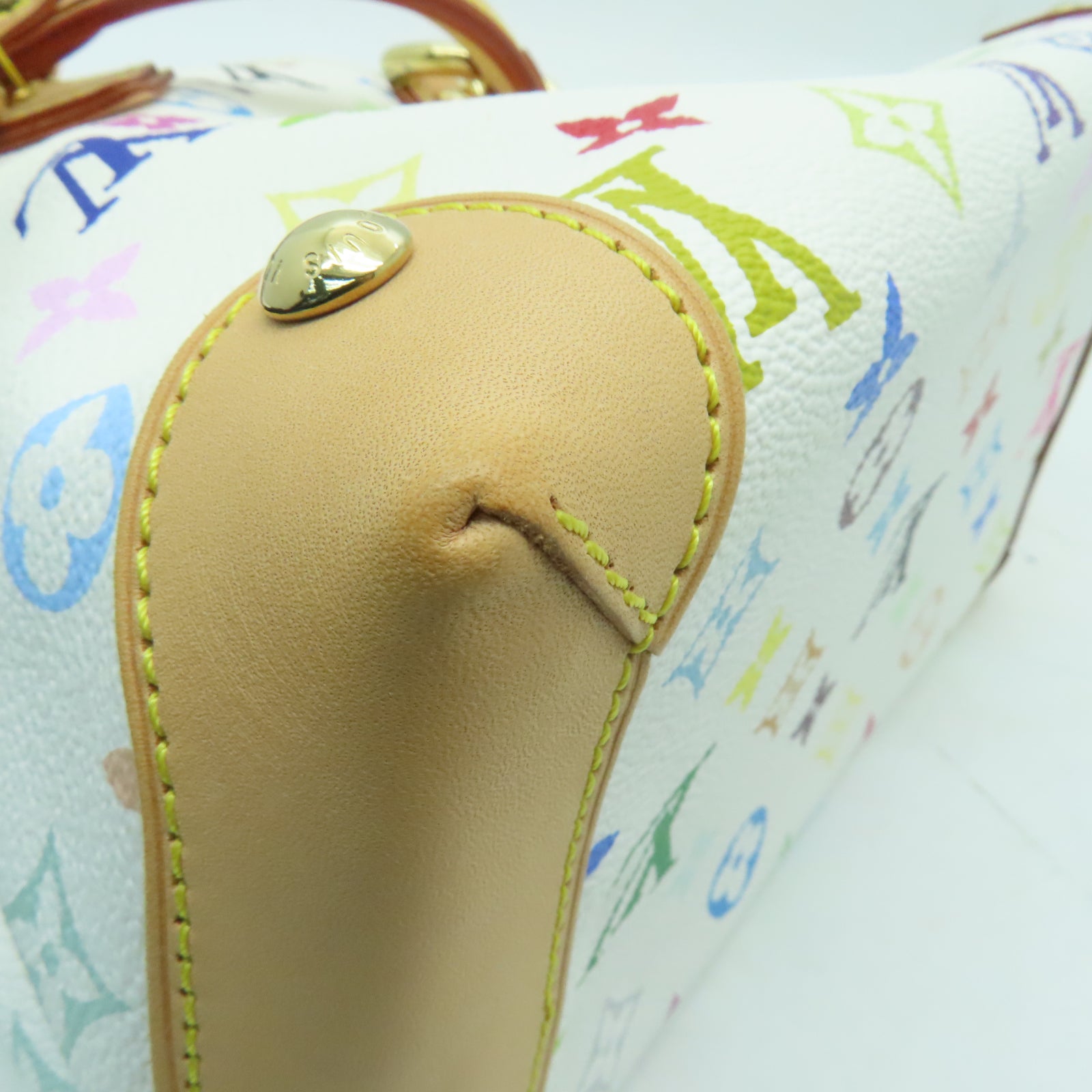 LOUIS VUITTON Monogram Multicolore Audra金扣手挽袋彩色