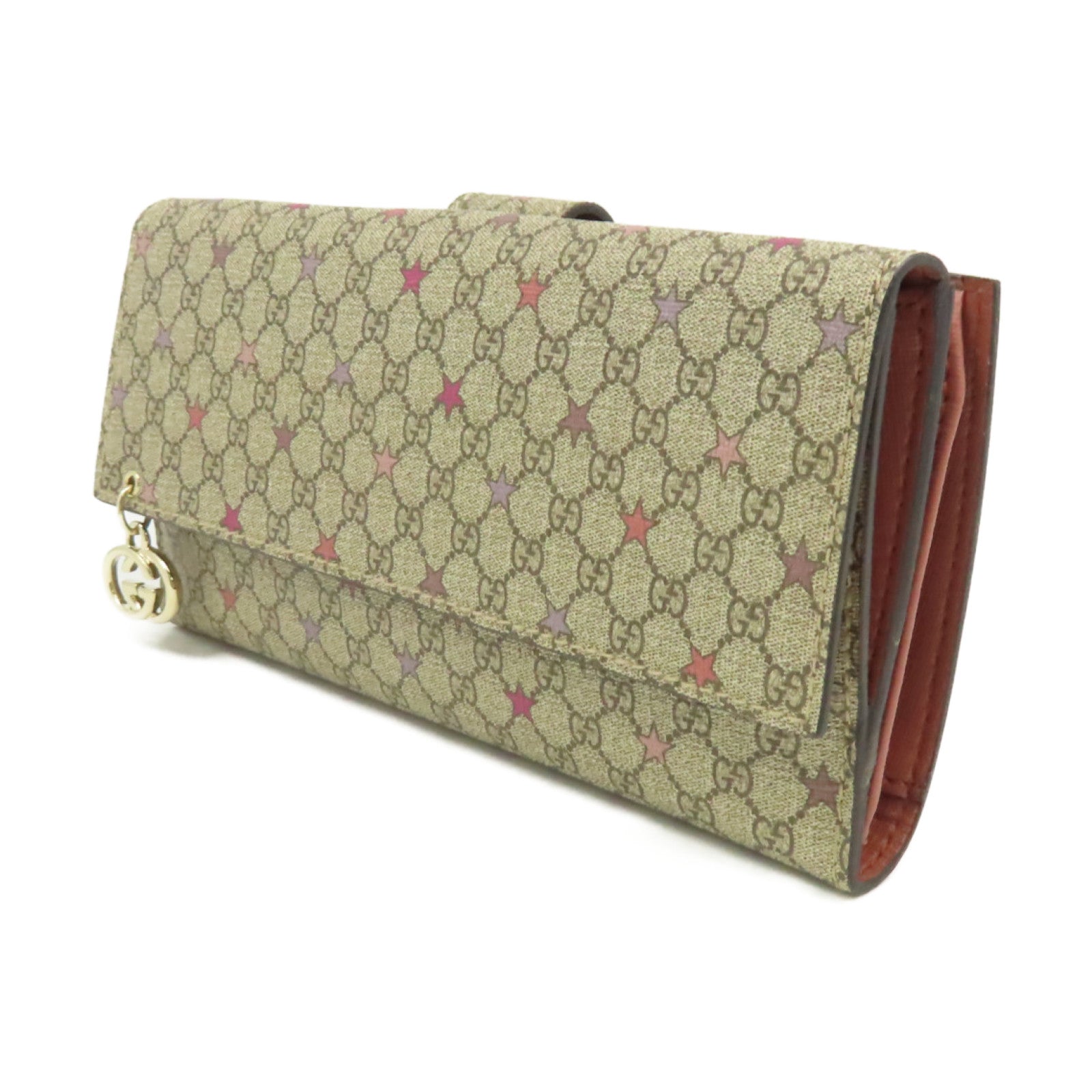 GUCCI 塗層帆布Long Wallet長錢包啡色