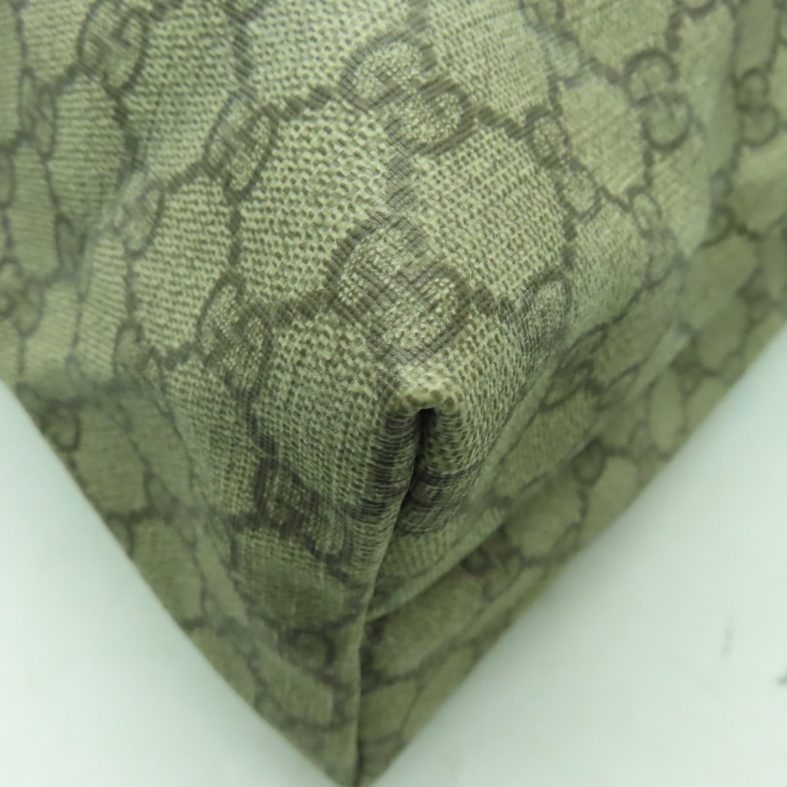 GUCCI 塗層帆布Tote Bag金扣手挽袋棕色