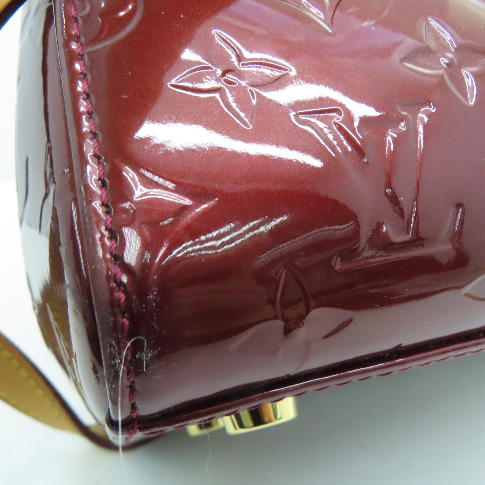 LOUIS VUITTON Monogram Vernis Blair MM金扣手挽肩背两用袋紫色