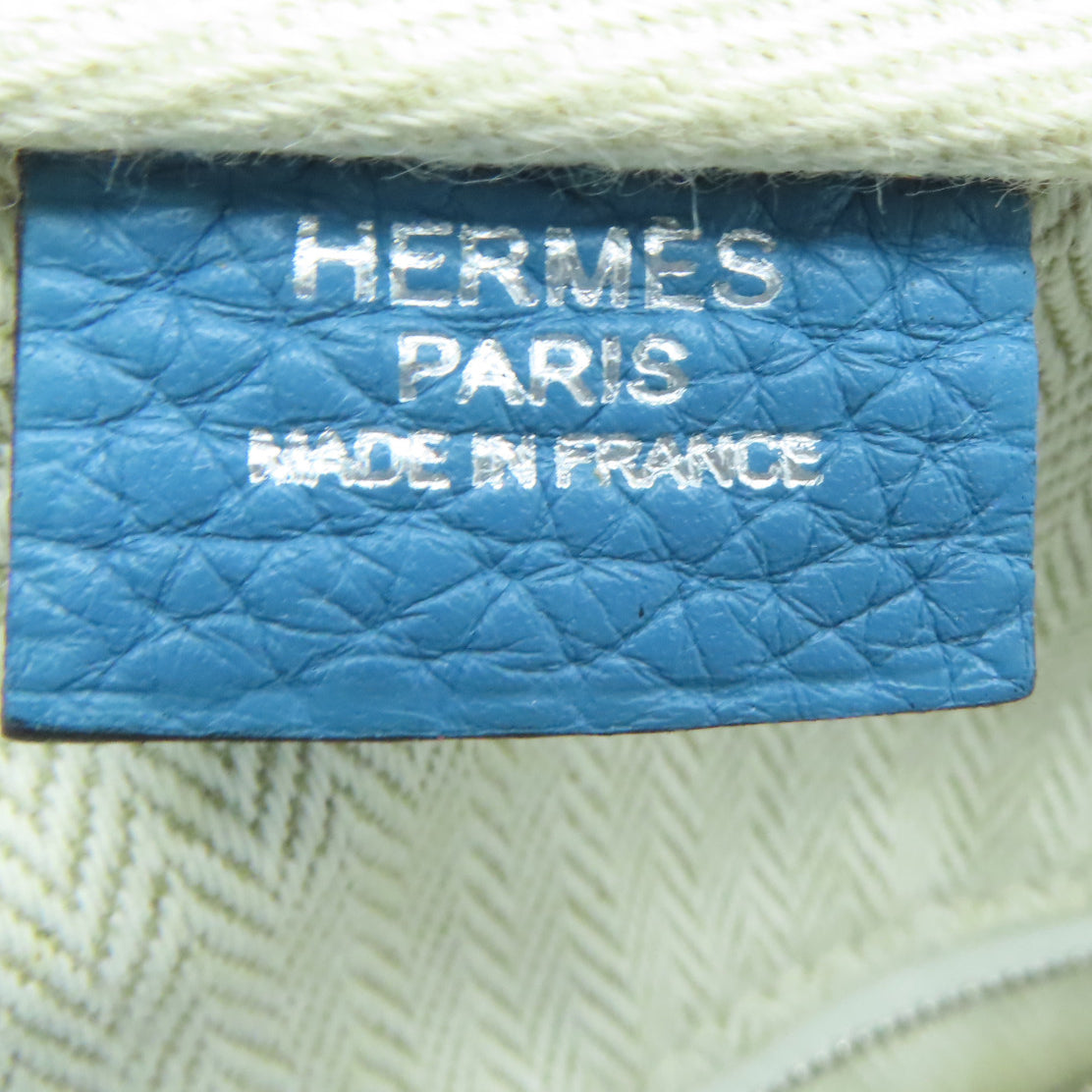 HERMES 【激減優惠】Clemence皮革Victoria 35銀扣肩背袋藍色