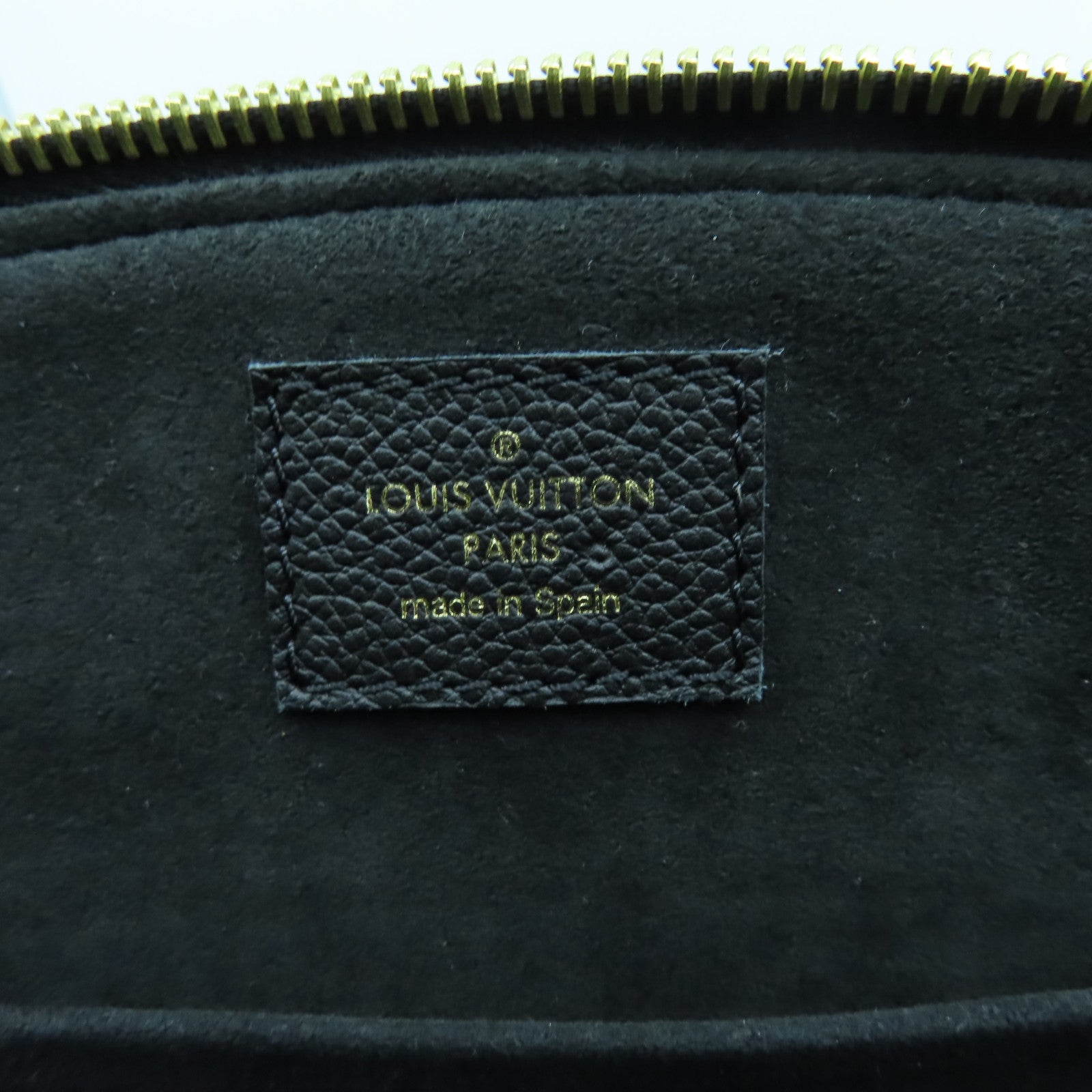 LOUIS VUITTON Monogram Empreinte Petit Palais金扣手挽肩背兩用袋黑色/米色