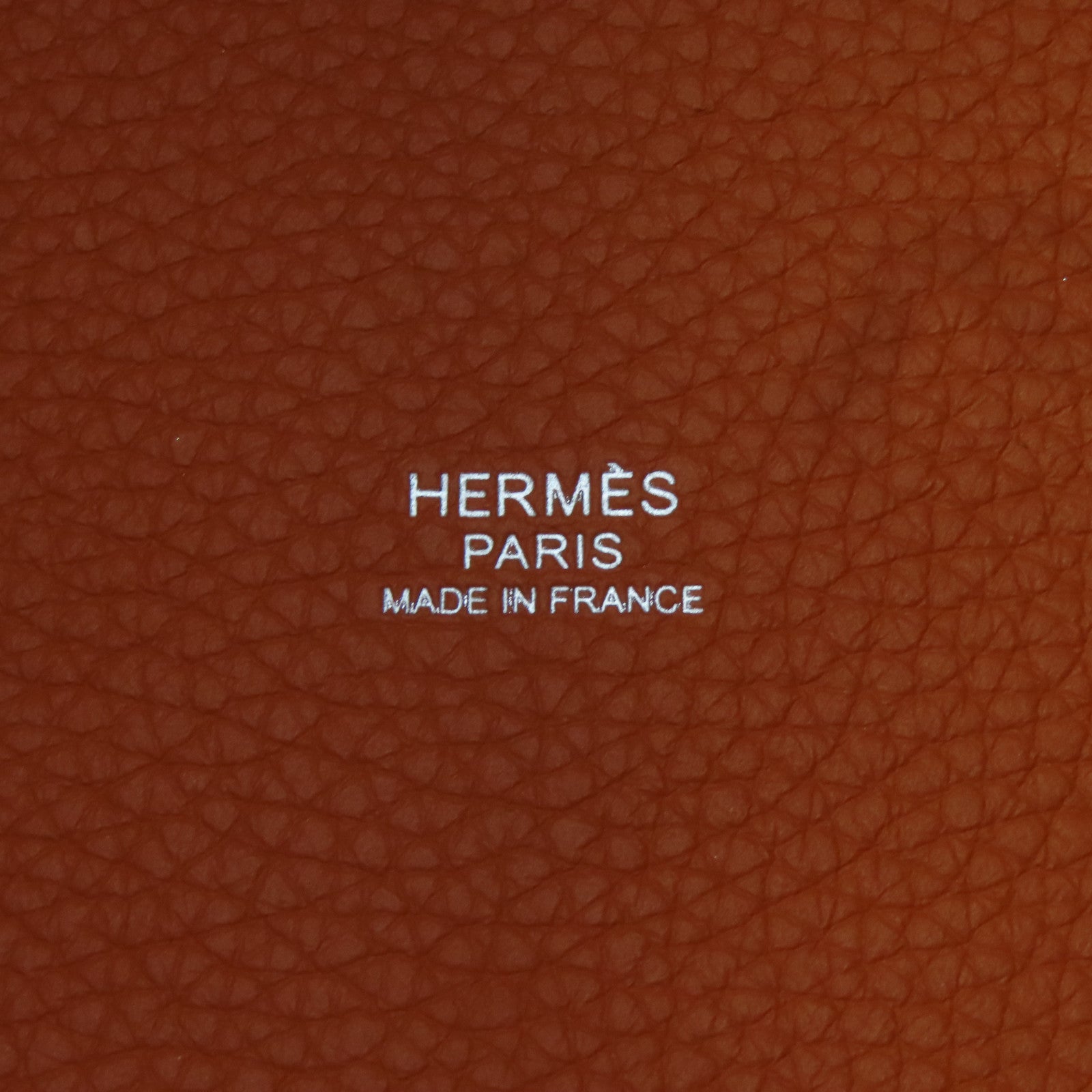 HERMES Clemence皮革Picotin PM銀扣手挽袋Orange/橙色