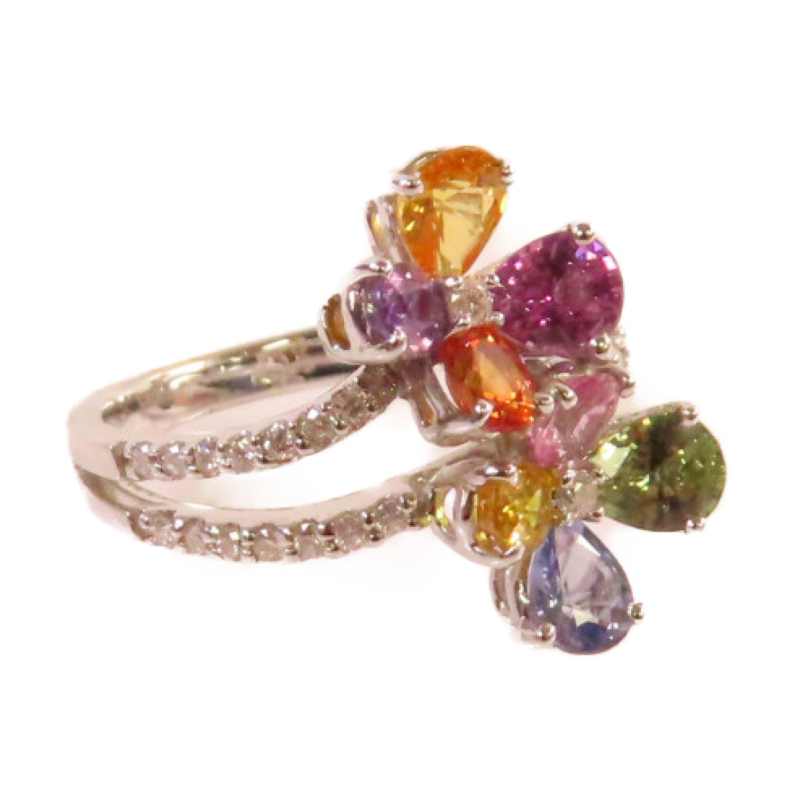 JEWELRY 18K白金/彩色寶石Color Stone Ring戒指US#5.5