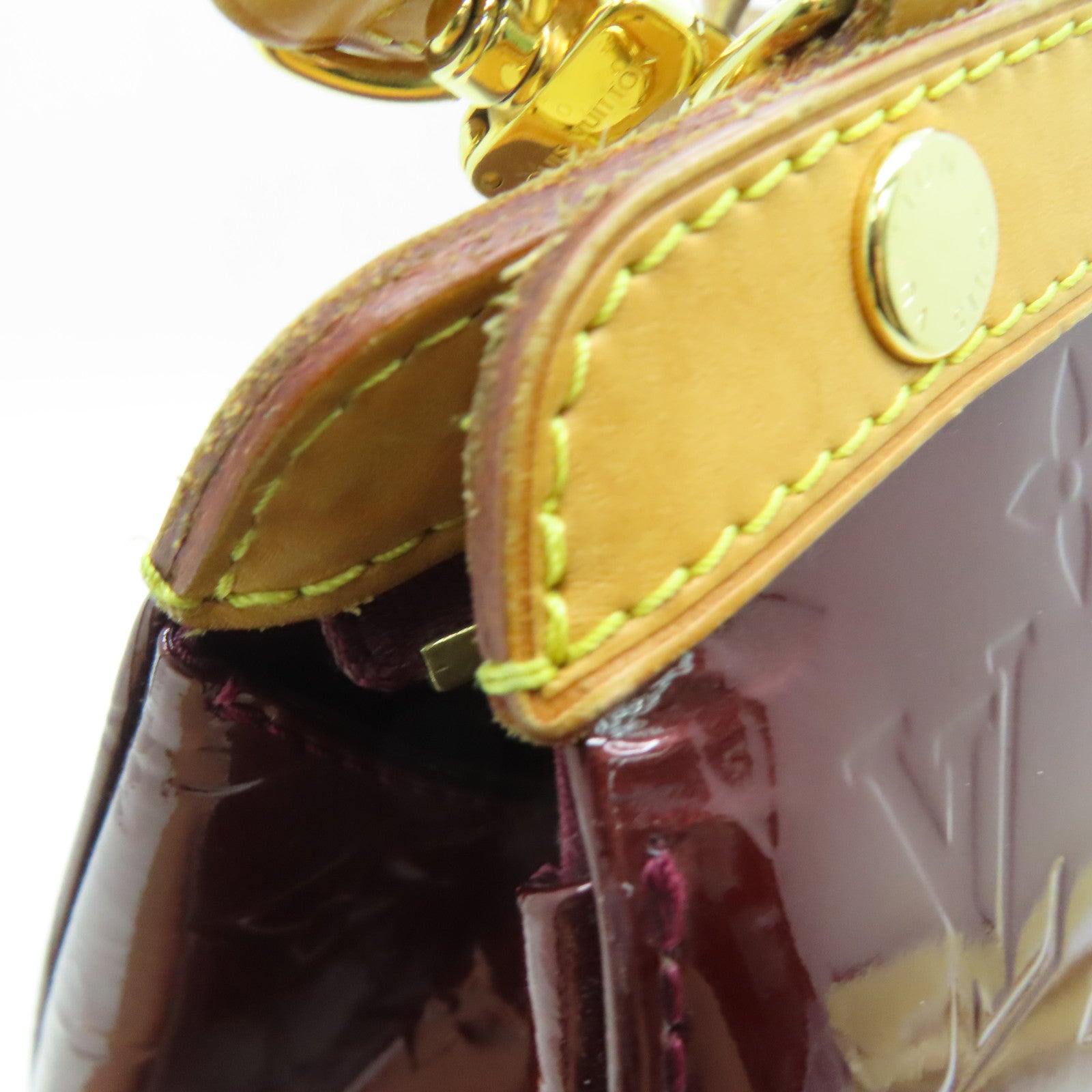 LOUIS VUITTON Monogram Vernis Blair MM金扣手挽肩背两用袋紫色