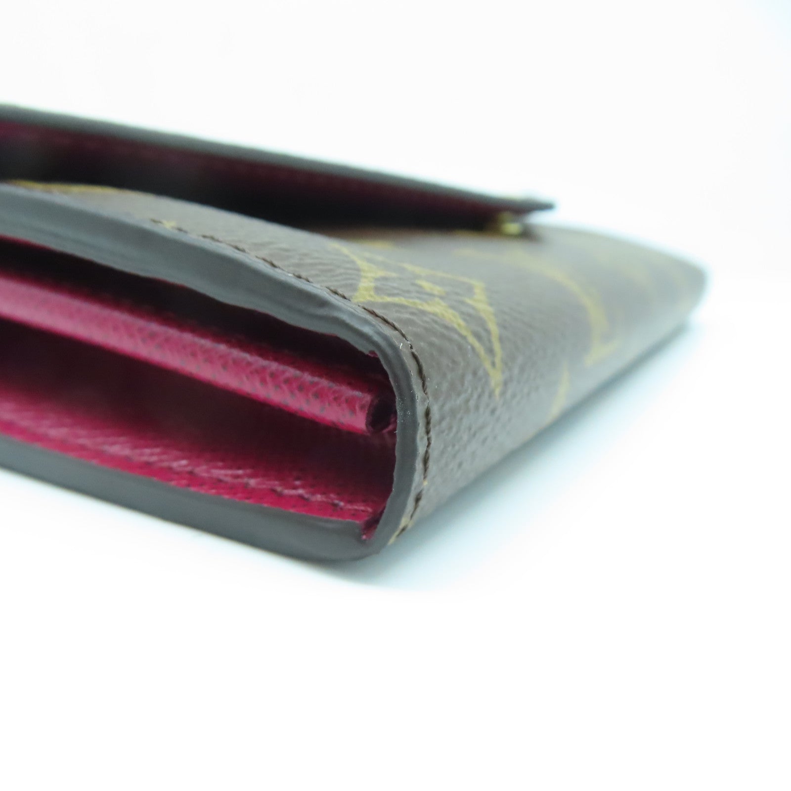 LOUIS VUITTON Monogram Sarah金扣長錢包棕色