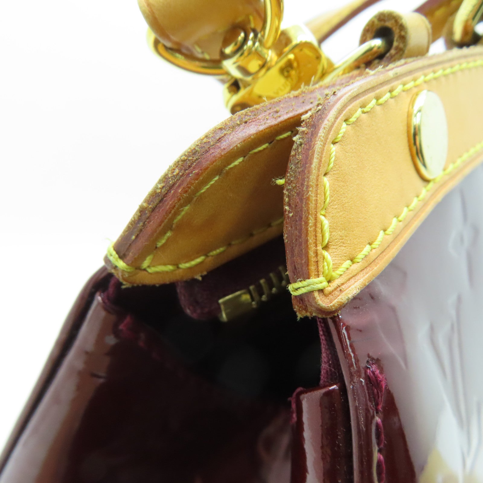 LOUIS VUITTON Monogram Vernis Blair MM金扣手挽肩背两用袋紫色