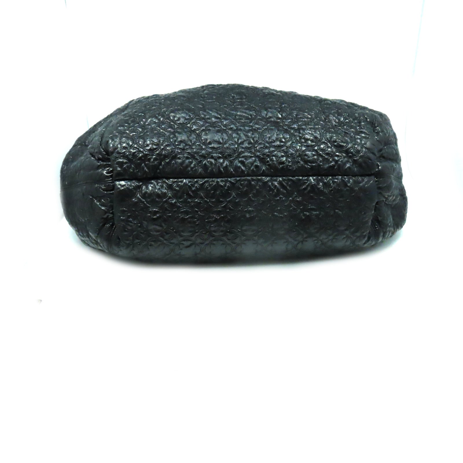 CHANEL 漆皮皮革Chain Shoulder Bag链带肩背袋黑色