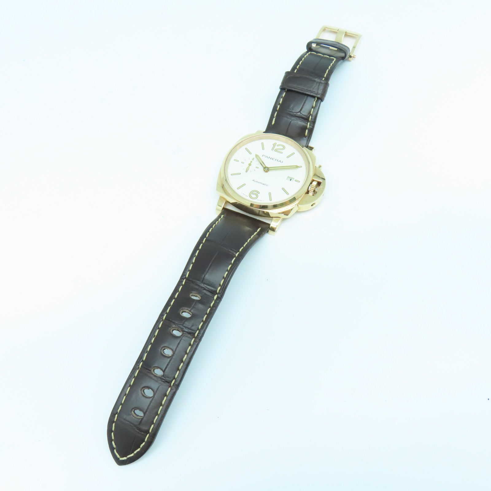PANERAI Luminor Due 18K玫瑰金手錶自動機芯白色