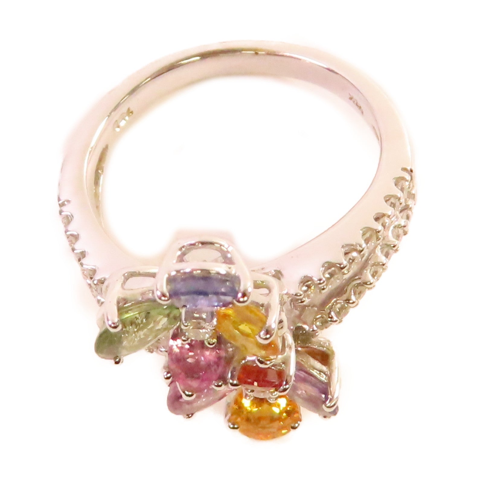 JEWELRY 18K白金/彩色寶石Color Stone Ring戒指US#5.5