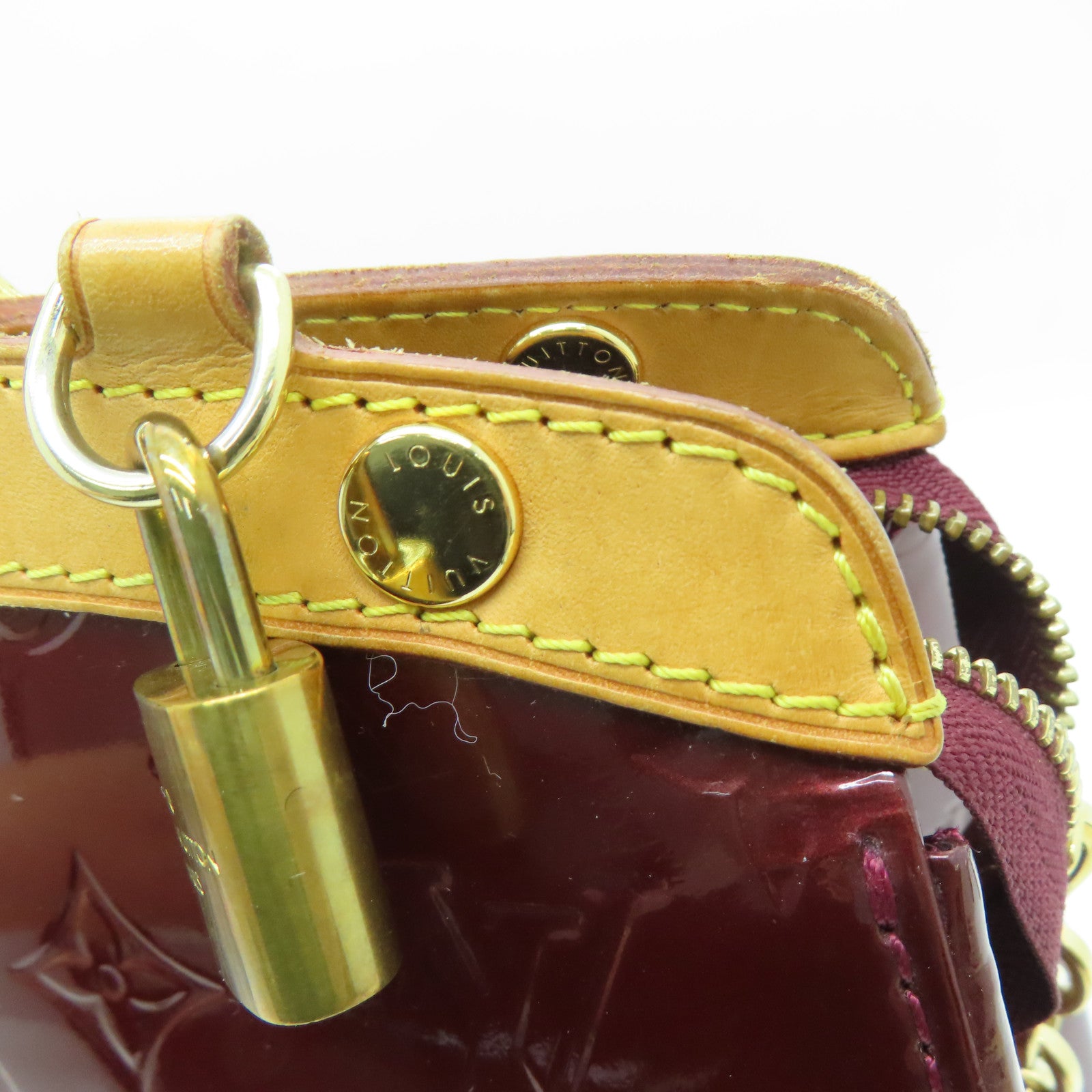 LOUIS VUITTON Monogram Vernis Blair MM金扣手挽肩背两用袋紫色
