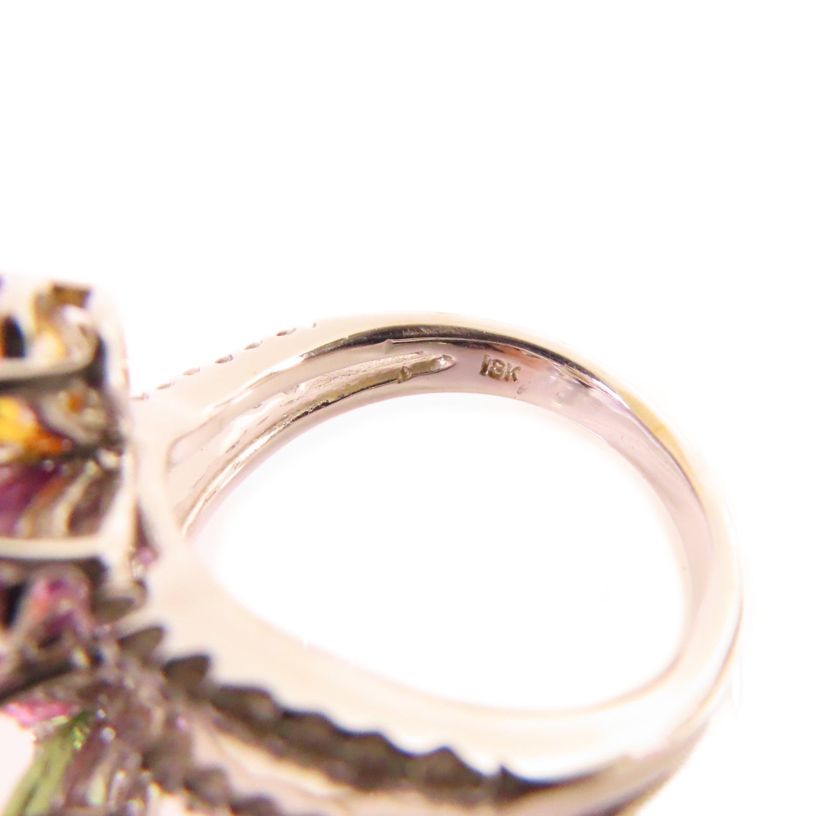 JEWELRY 18K白金/彩色寶石Color Stone Ring戒指US#5.5