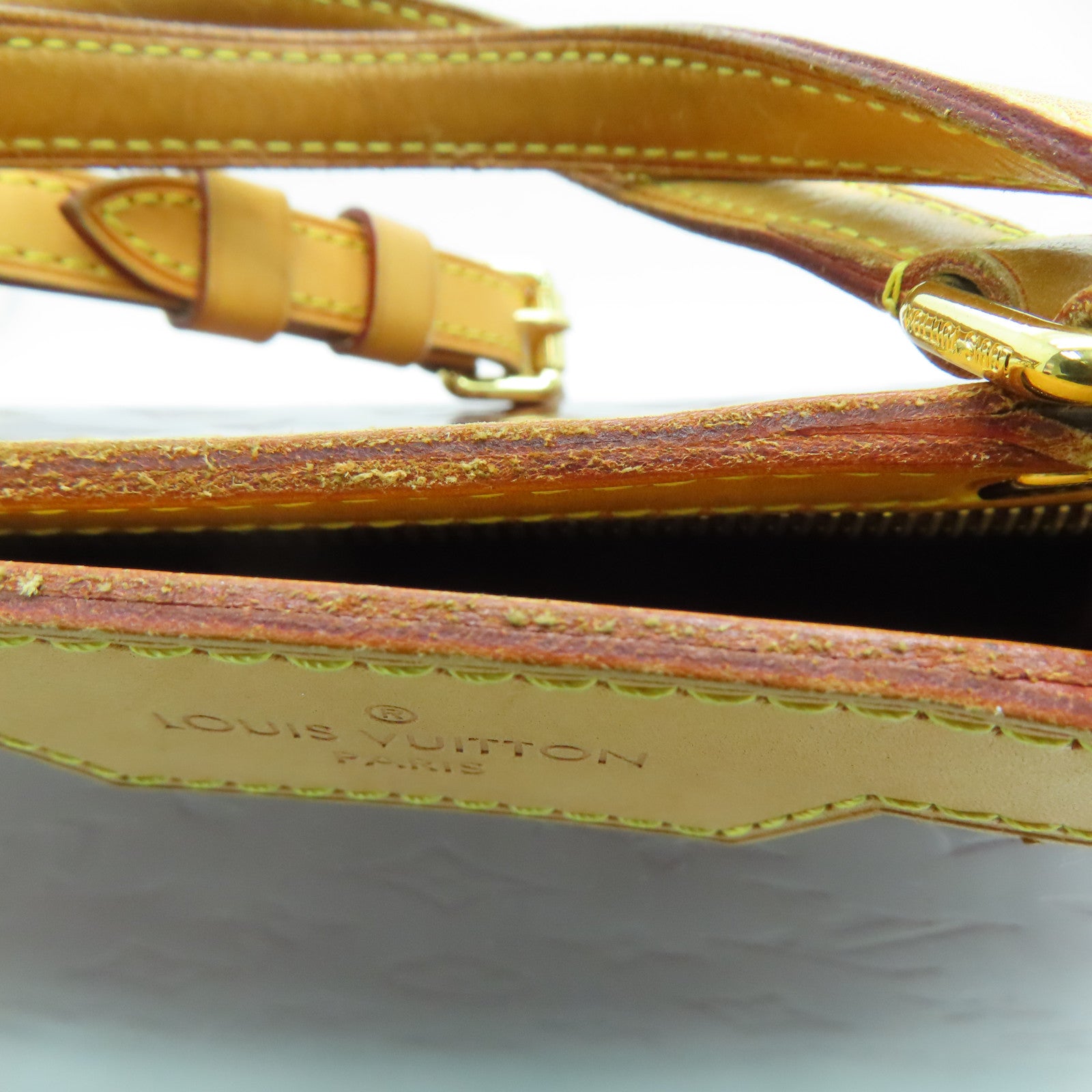 LOUIS VUITTON Monogram Vernis Blair MM金扣手挽肩背两用袋紫色