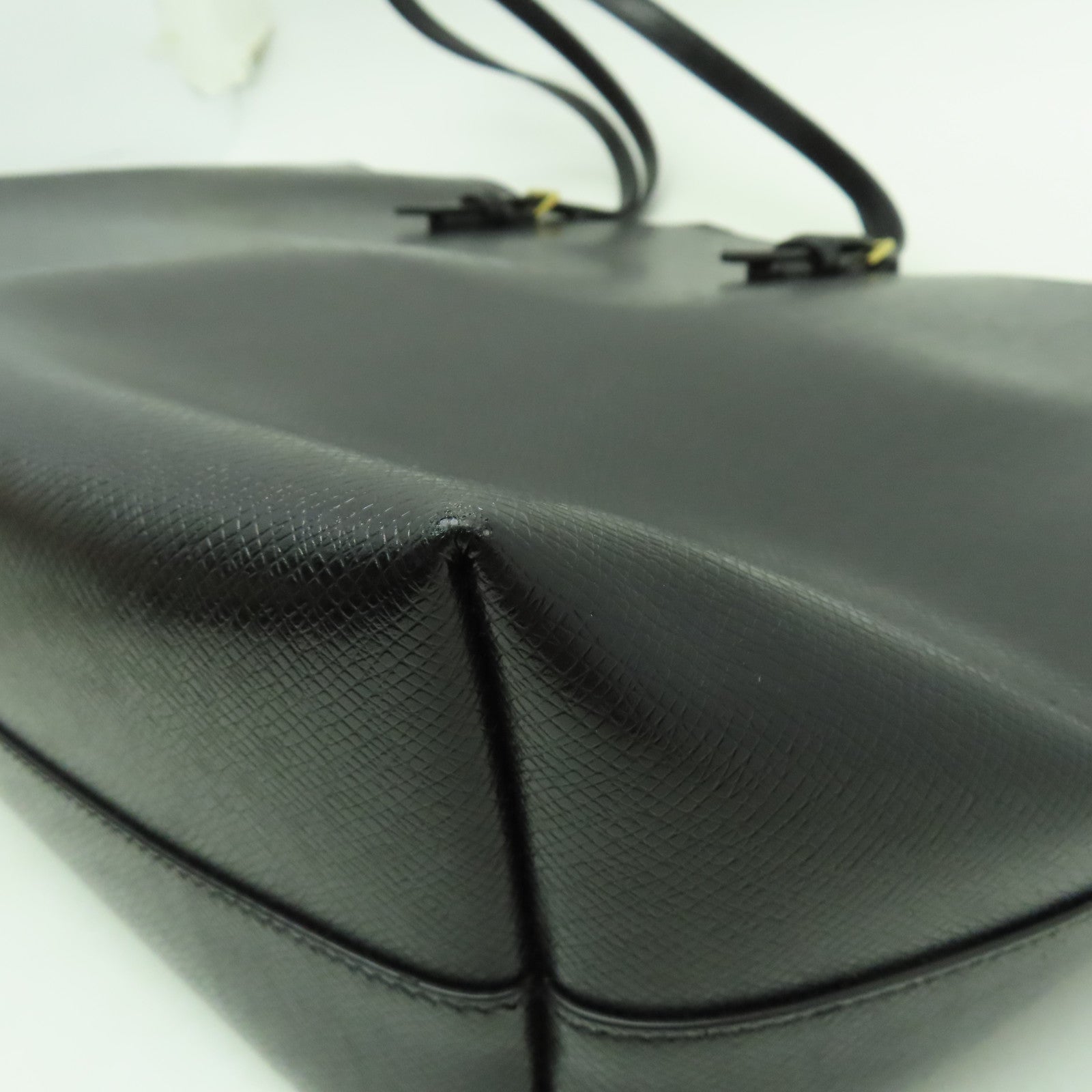 SAINT LAURENT 牛皮皮革Tote Bag金扣手挽袋黑色