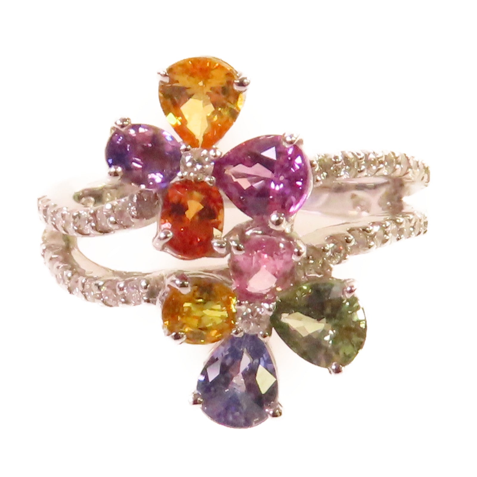 JEWELRY 18K白金/彩色寶石Color Stone Ring戒指US#5.5