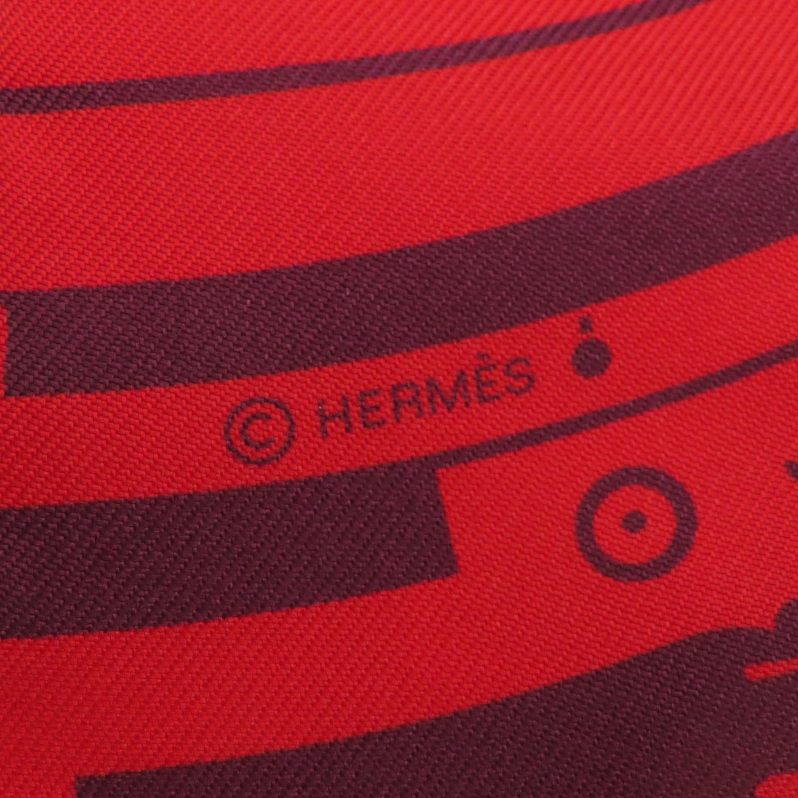 HERMES 丝质Twilly丝巾红色/绿色