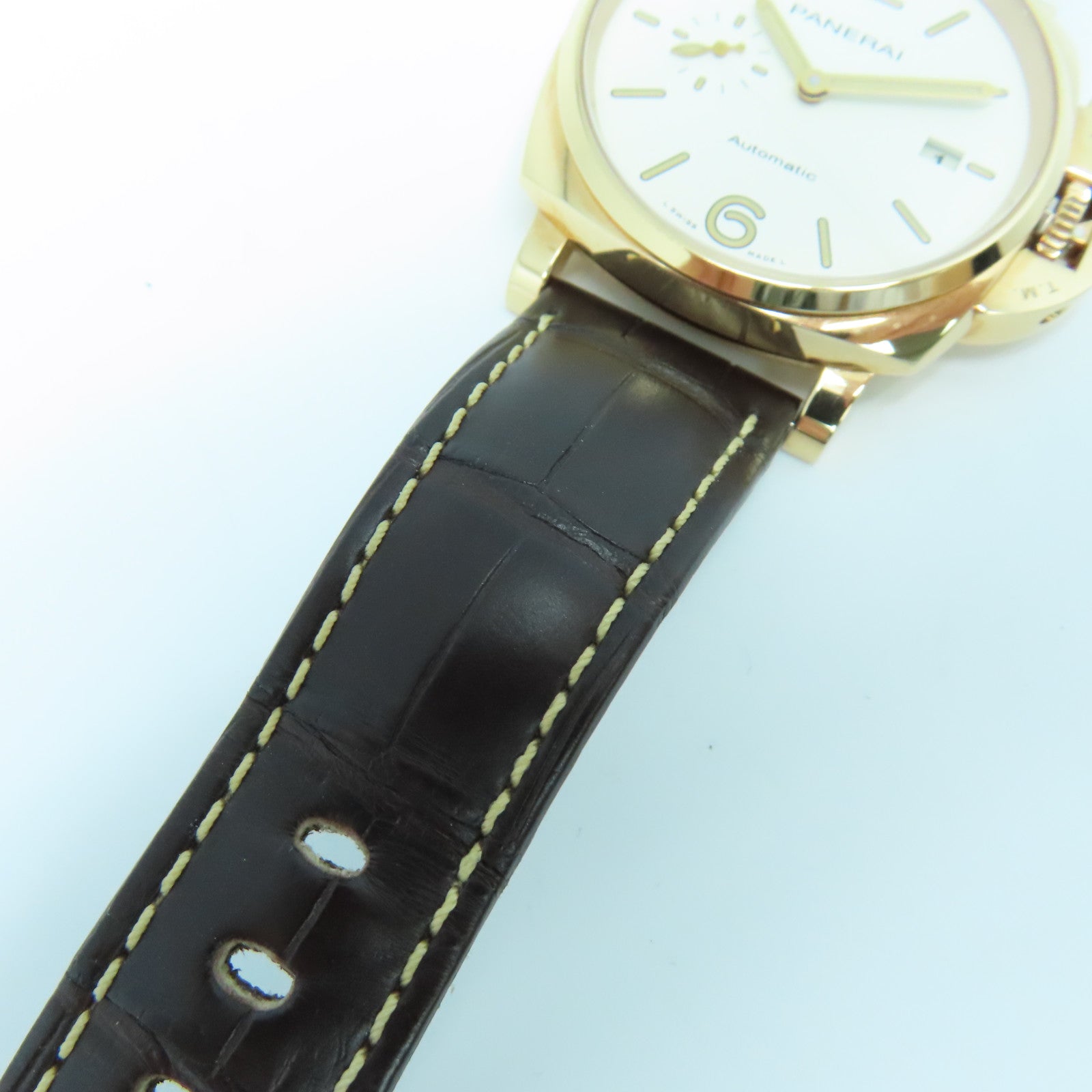 PANERAI Luminor Due 18K玫瑰金手錶自動機芯白色