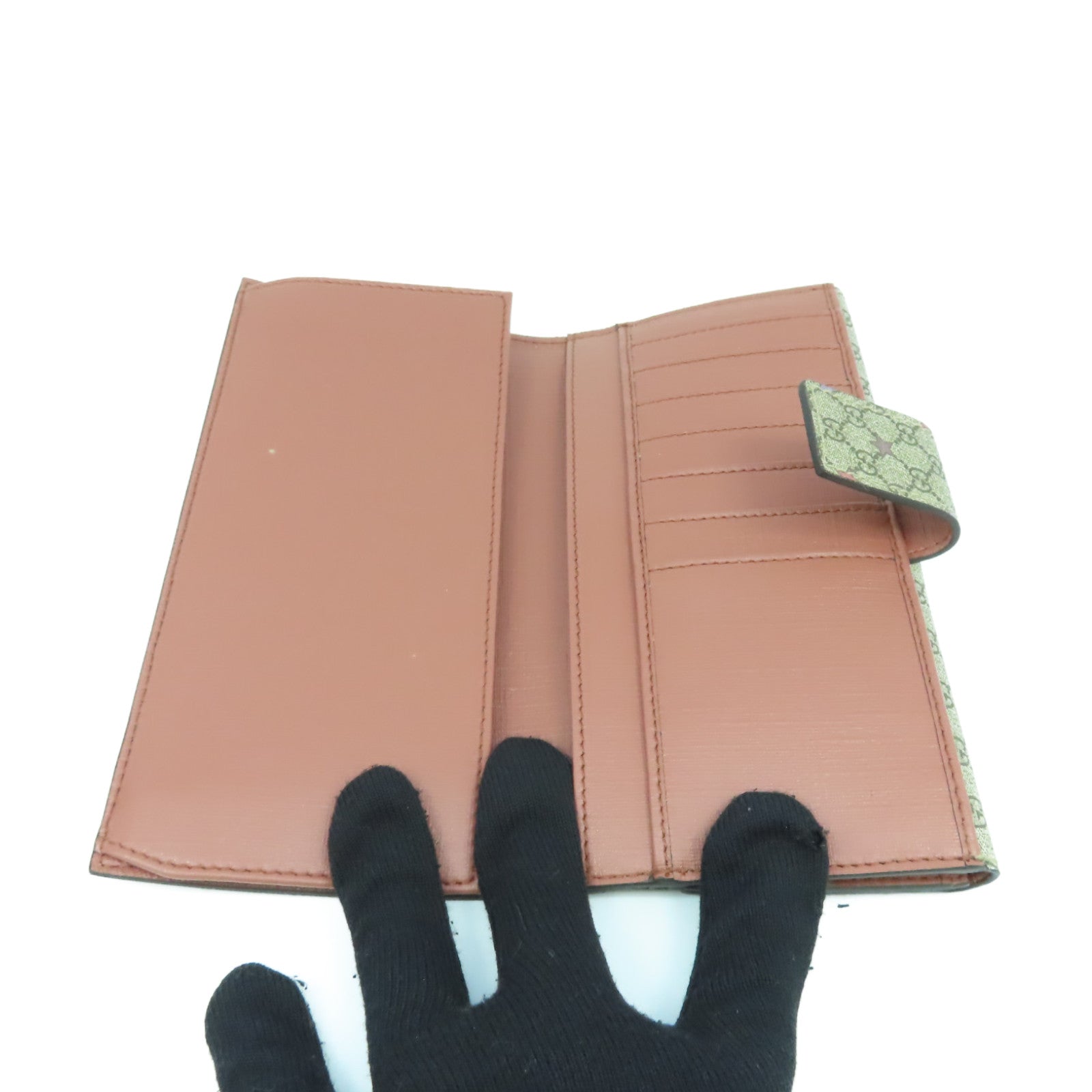 GUCCI 塗層帆布Long Wallet長錢包啡色