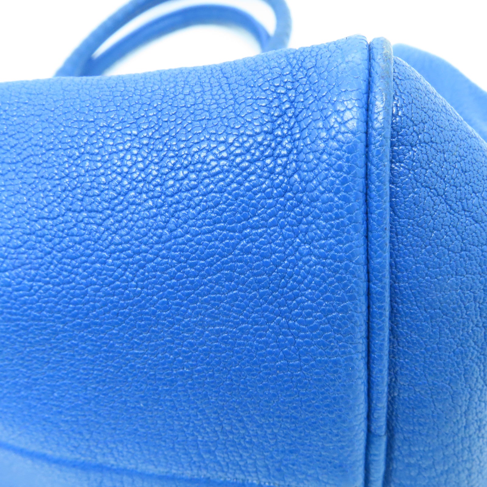 BOTTEGA VENETA 牛皮皮革Boston Bag手挽袋/肩背袋蓝色/黄色