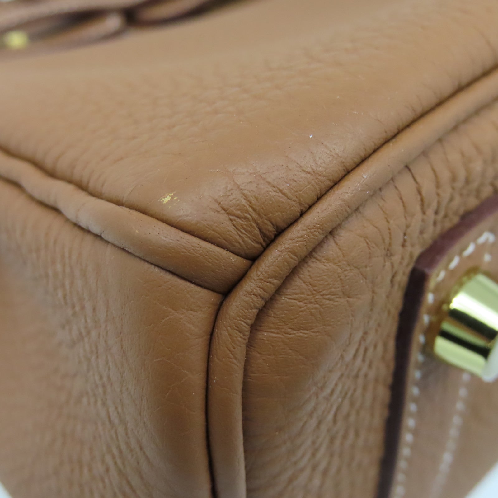 HERMES Togo皮革Birkin 25 Handbag金扣手挽袋Gold/經典駝色