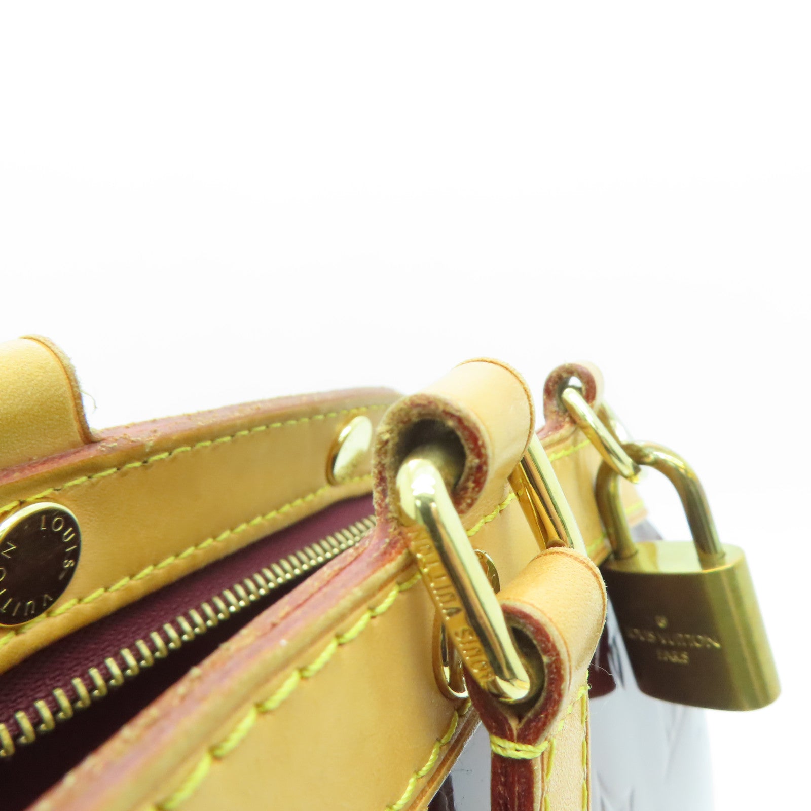 LOUIS VUITTON Monogram Vernis Blair MM金扣手挽肩背两用袋紫色