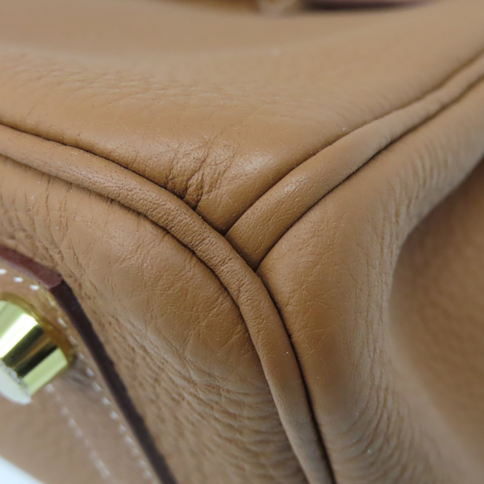 HERMES Togo皮革Birkin 25 Handbag金扣手挽袋Gold/經典駝色