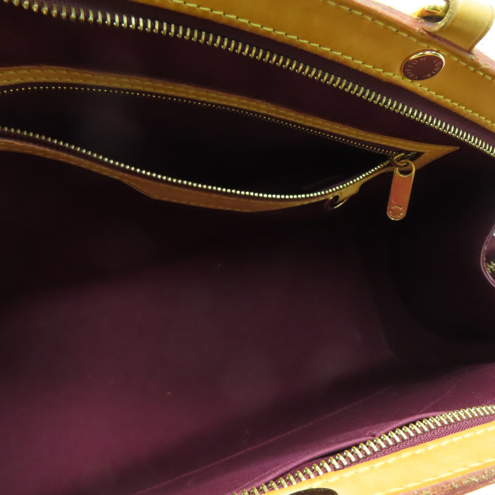 LOUIS VUITTON Monogram Vernis Blair MM金扣手挽肩背两用袋紫色