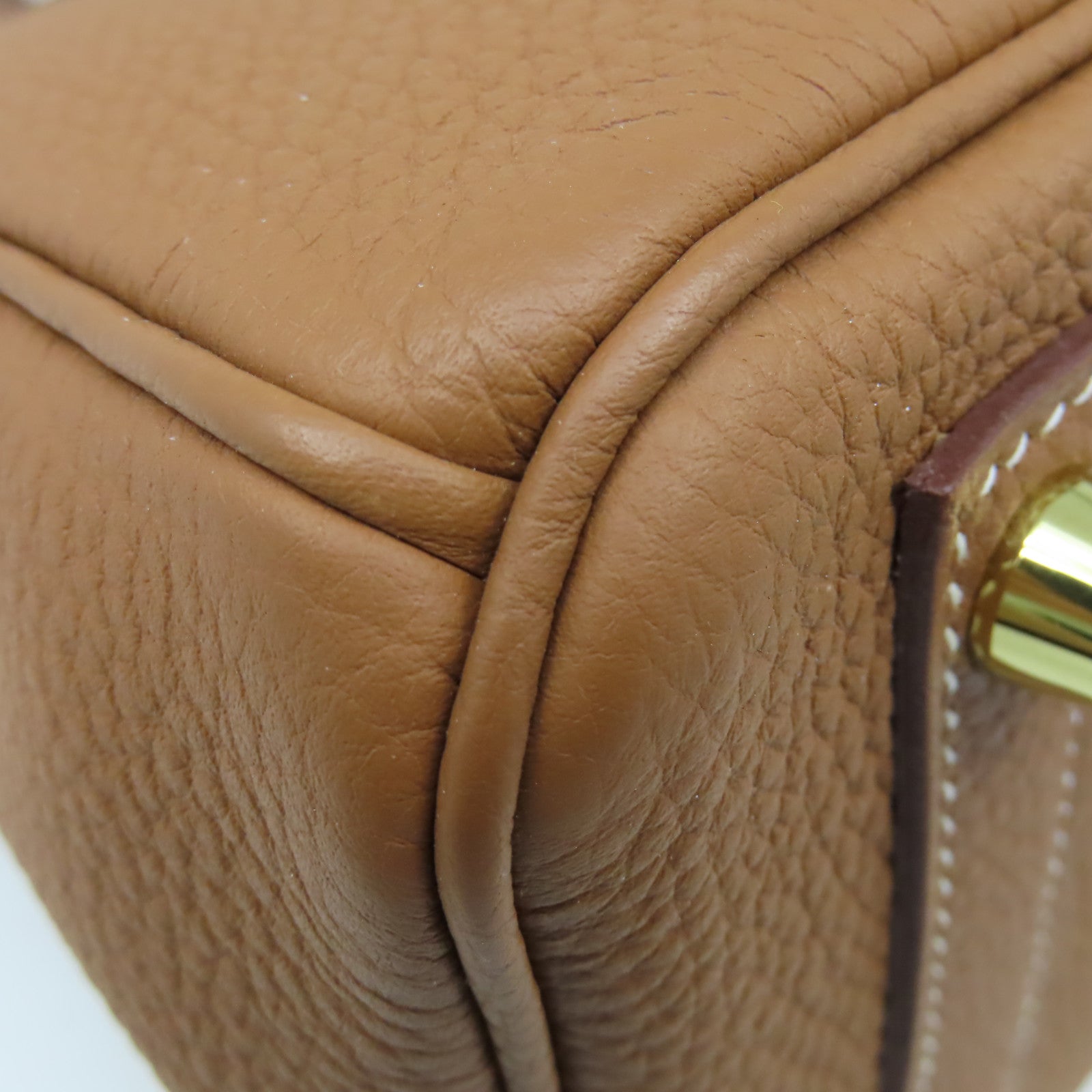 HERMES Togo皮革Birkin 25 Handbag金扣手挽袋Gold/經典駝色