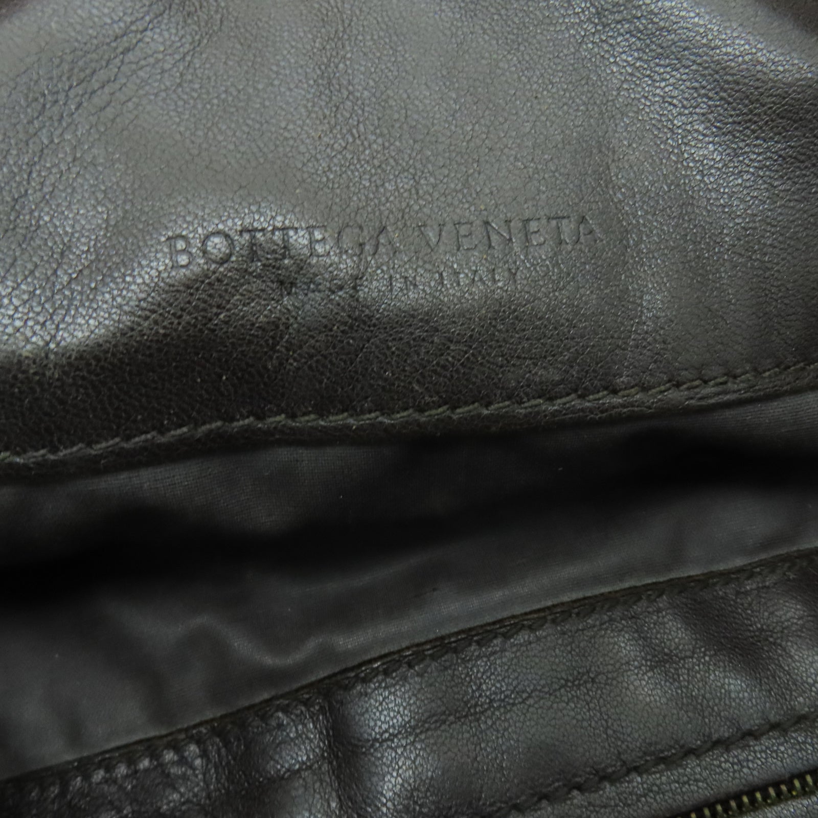 BOTTEGA VENETA 織紋羊皮皮革Shoulder Bag肩背袋棕色