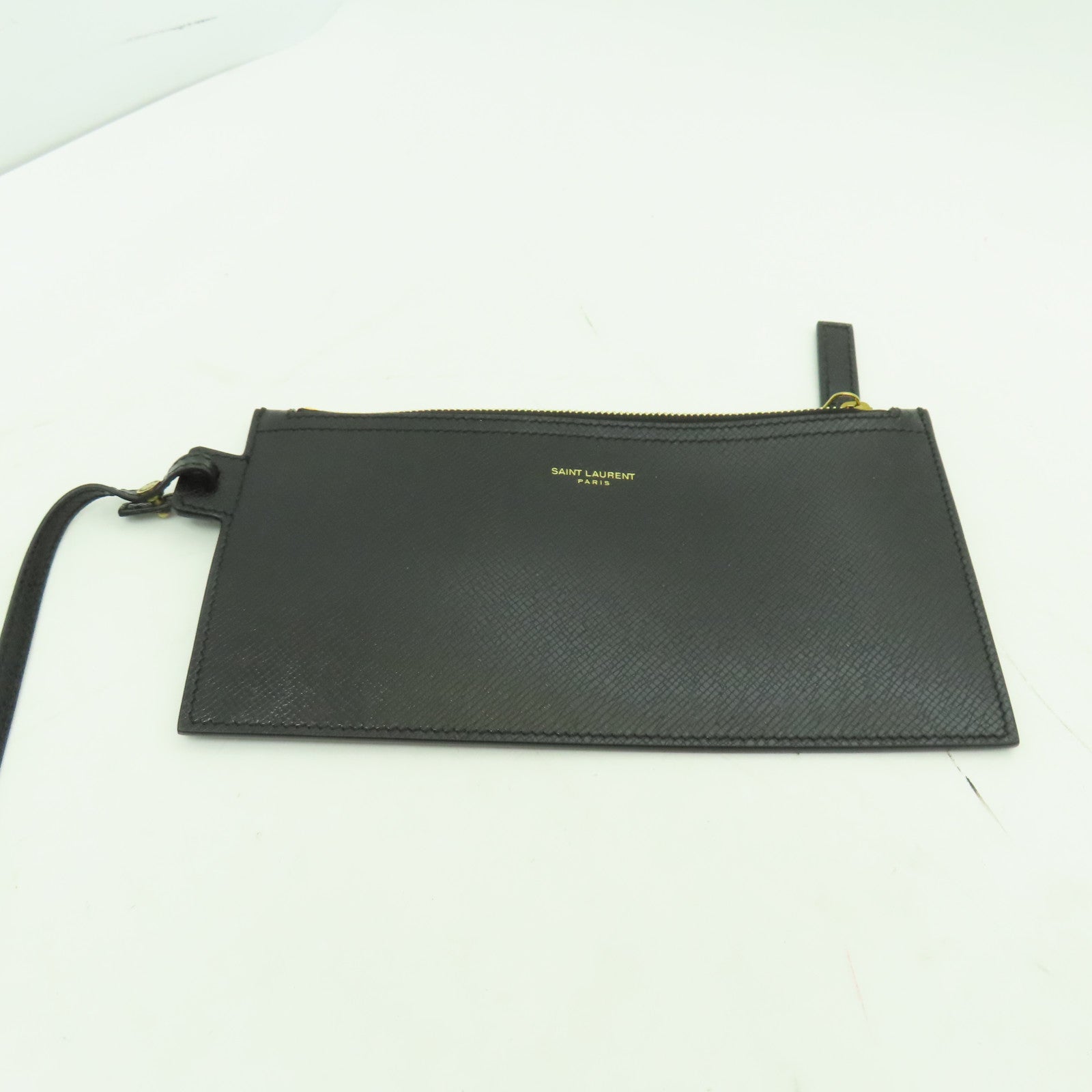 SAINT LAURENT 牛皮皮革Tote Bag金扣手挽袋黑色