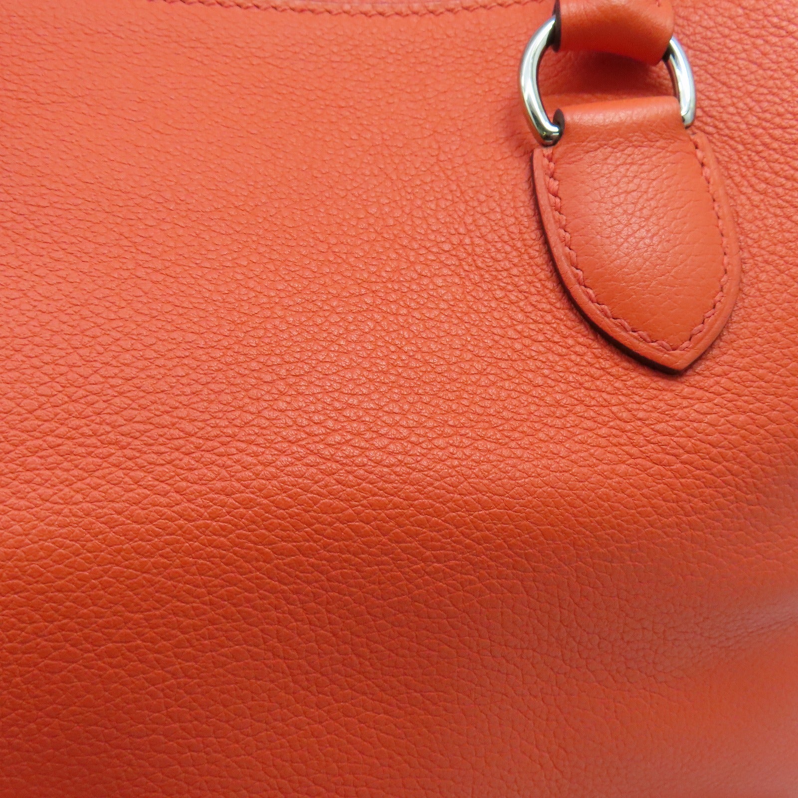 HERMES Evercolor Toolbox 20银扣肩背袋Orange Poppy橙色
