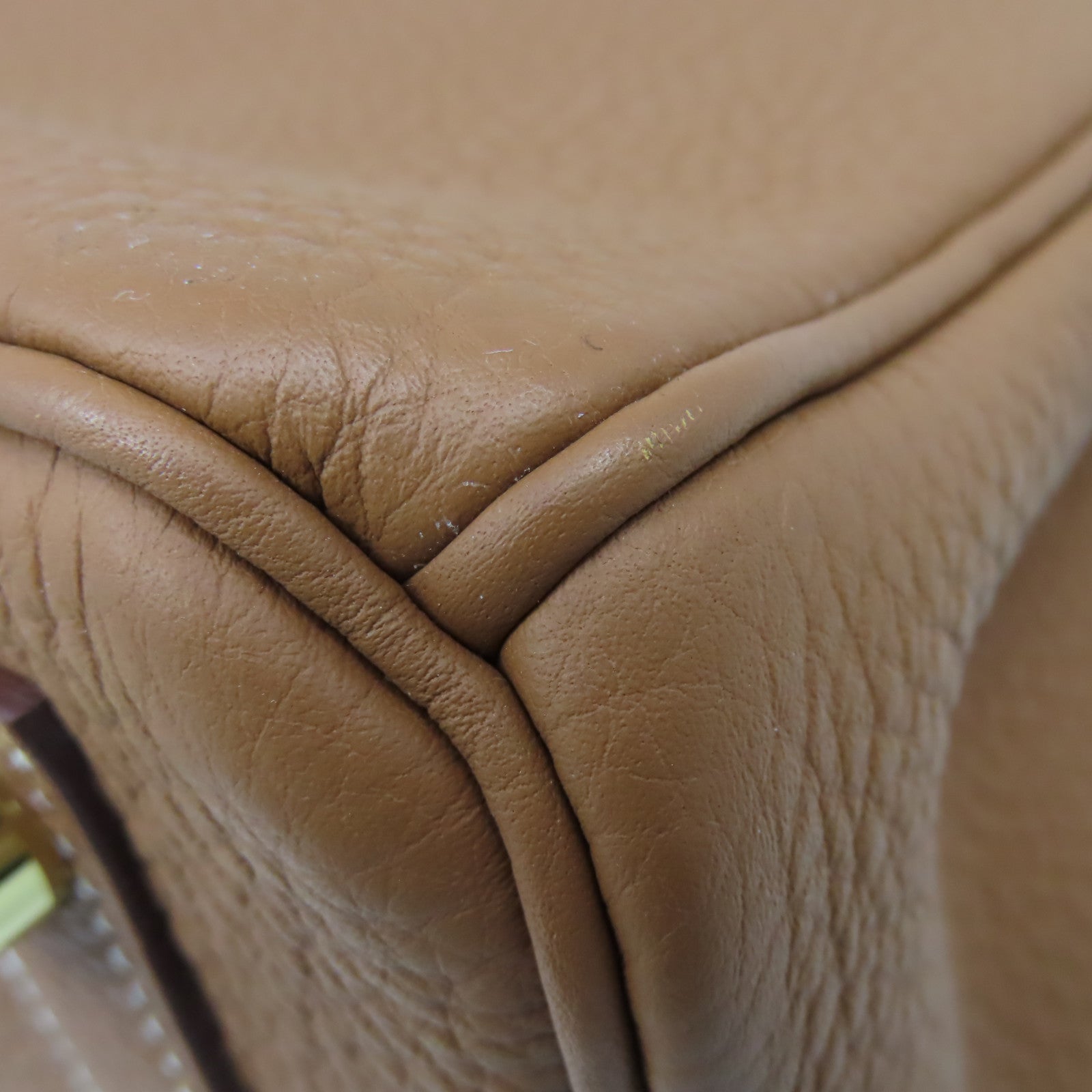 HERMES Togo皮革Birkin 25 Handbag金扣手挽袋Gold/經典駝色