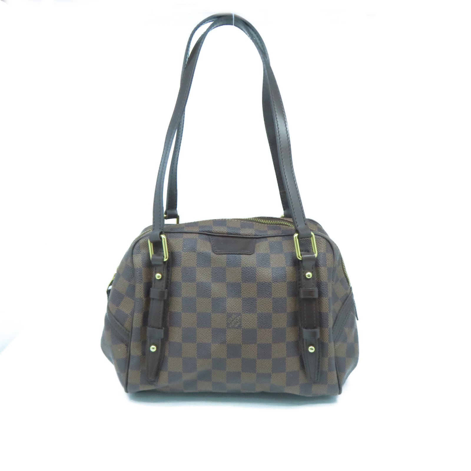 LOUIS VUITTON 【激減優惠】Damier Ebene Belem MM金扣肩背袋啡色