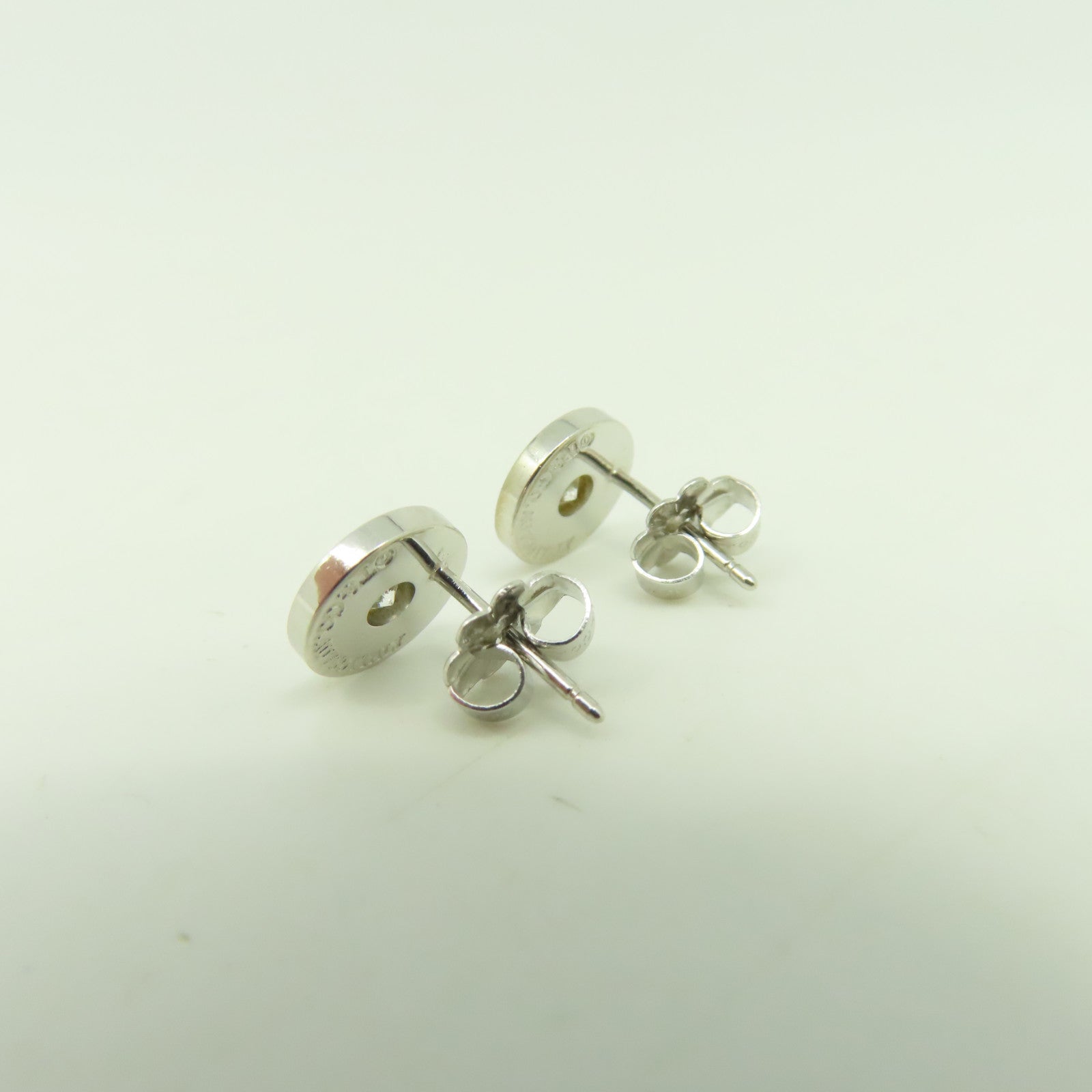TIFFANY＆CO 18K白金Circle Earrings耳環