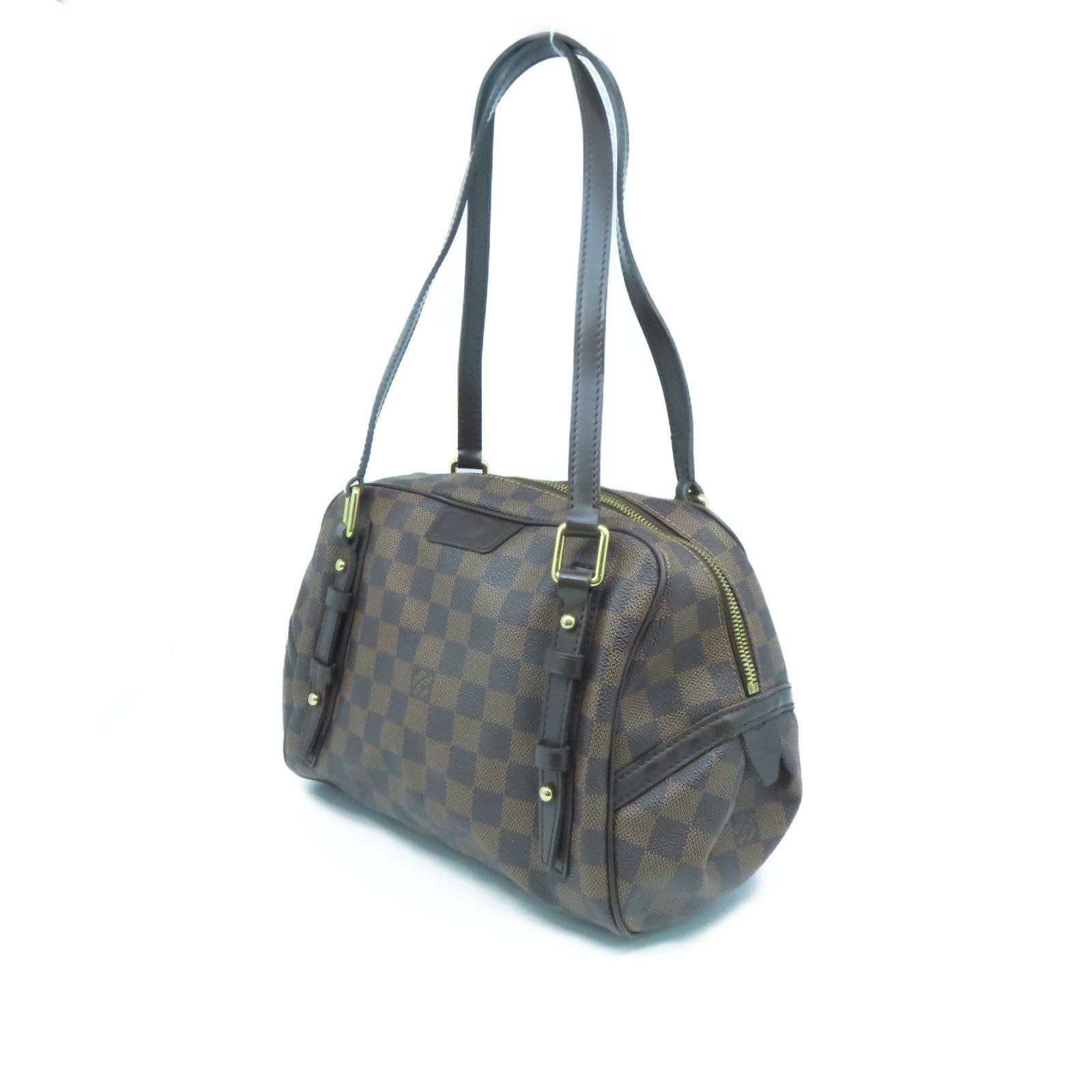 LOUIS VUITTON 【激減優惠】Damier Ebene Belem MM金扣肩背袋啡色