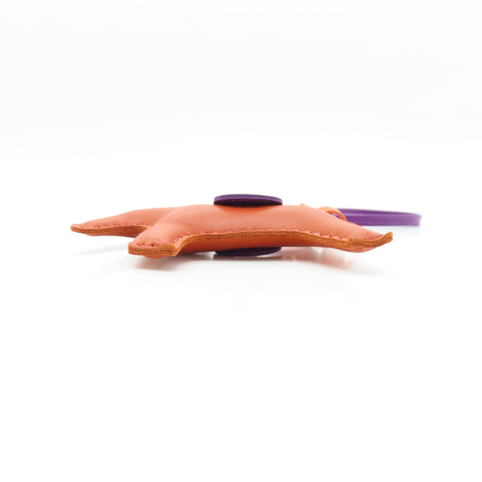 HERMES Veau Swift Leather Rodeo PM Charm Orange/Purple