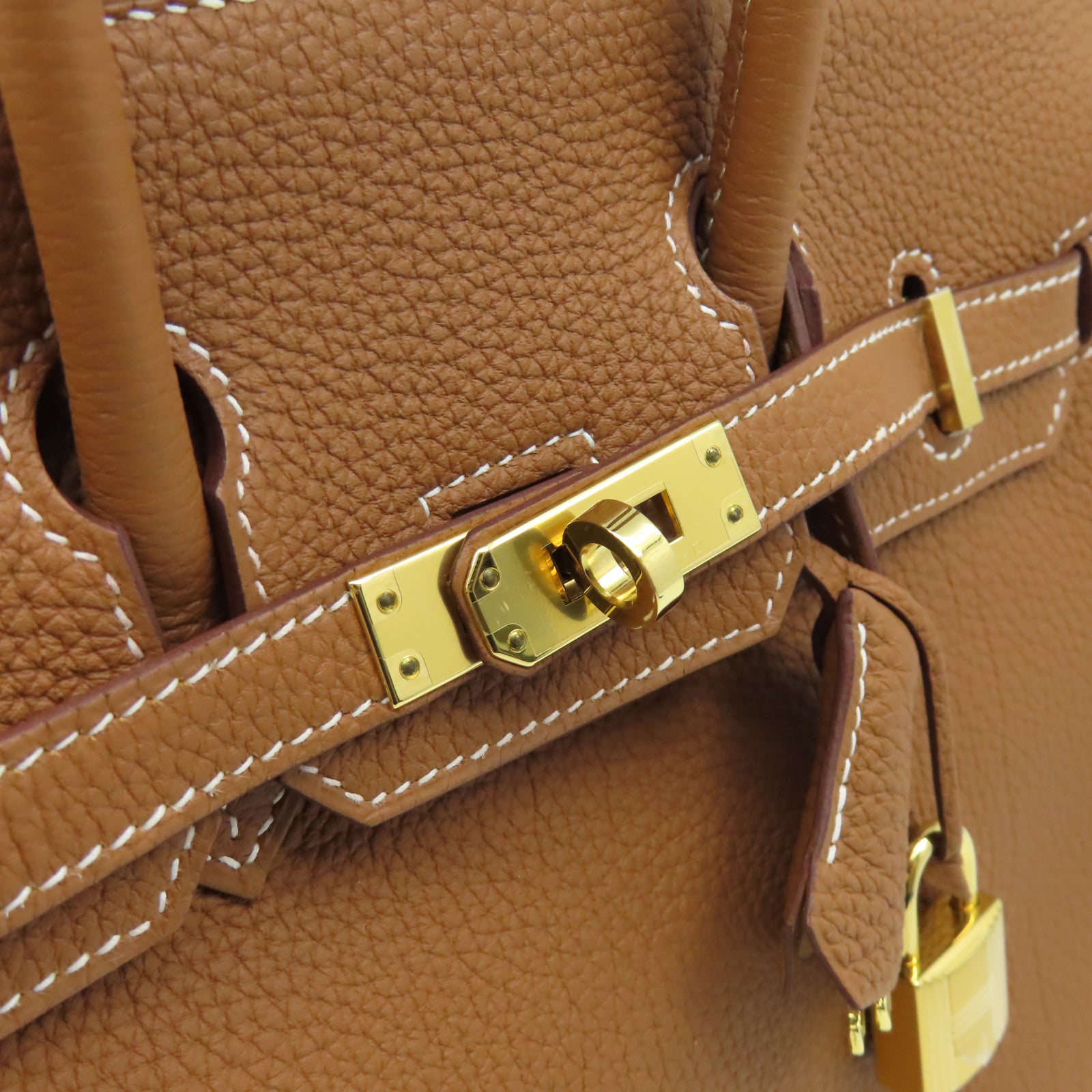 HERMES Togo皮革Birkin 25 Handbag金扣手挽袋Gold/經典駝色