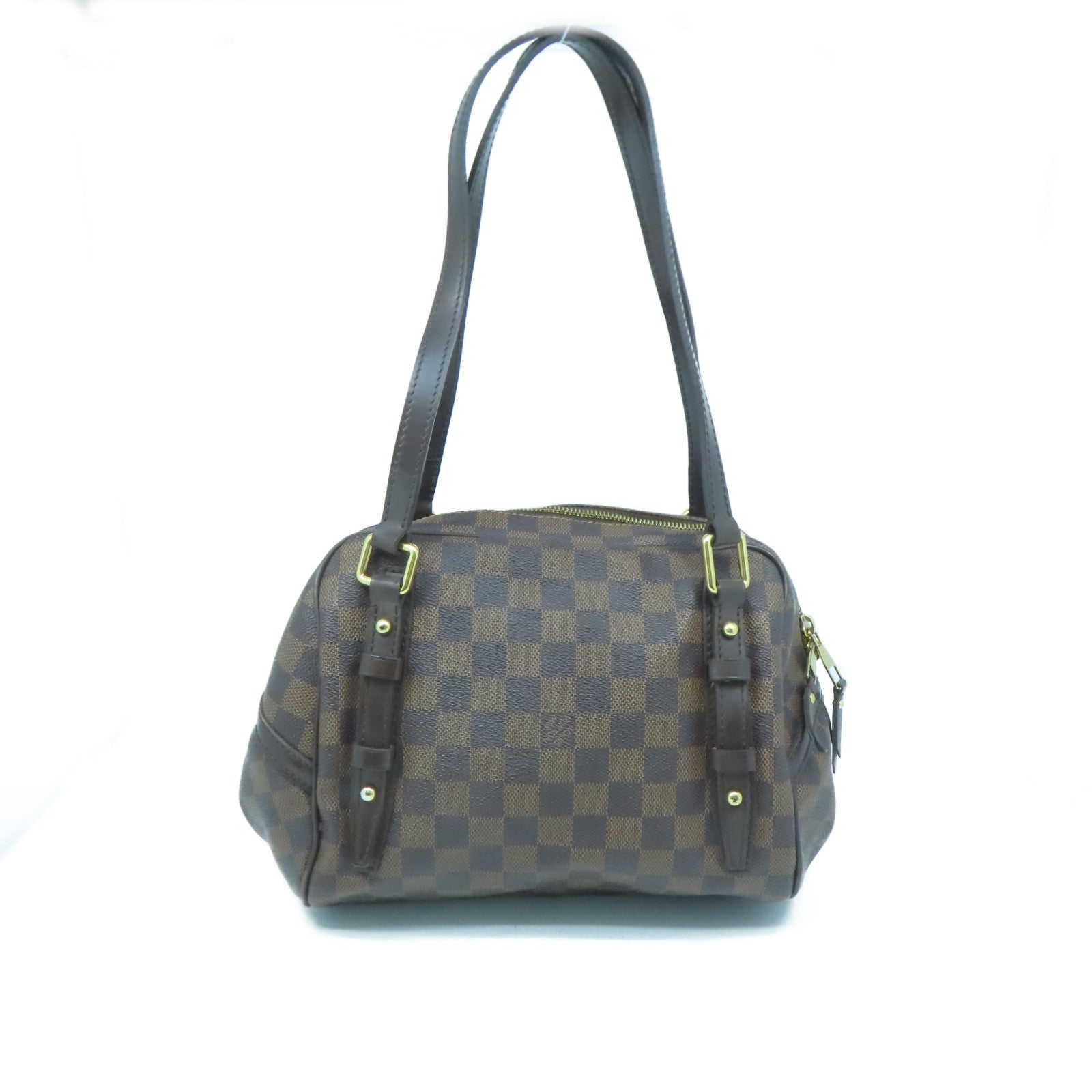 LOUIS VUITTON 【激減優惠】Damier Ebene Belem MM金扣肩背袋啡色