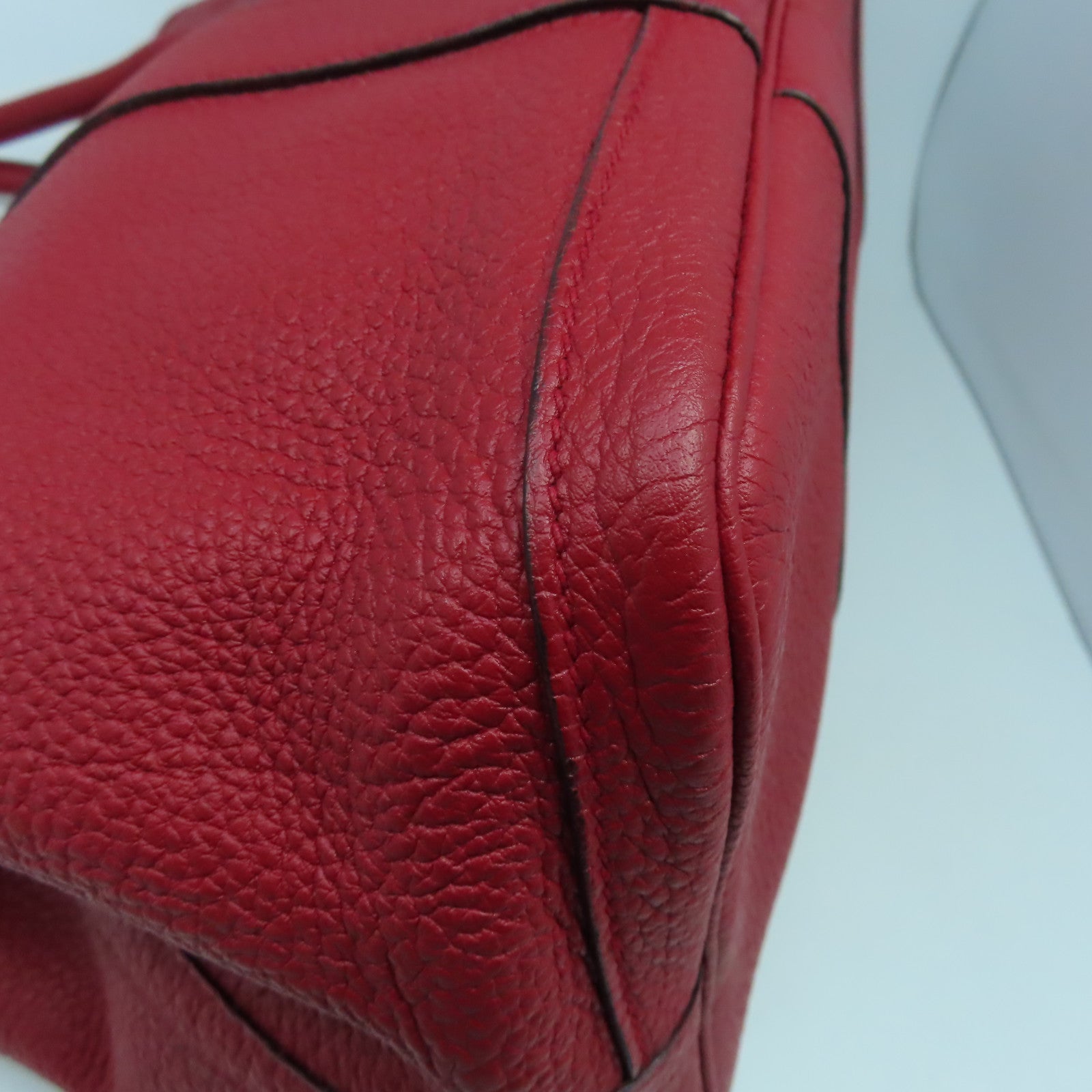 HERMES Negonda皮革GardenParty PM銀扣手挽袋Rouge Casaque紅色