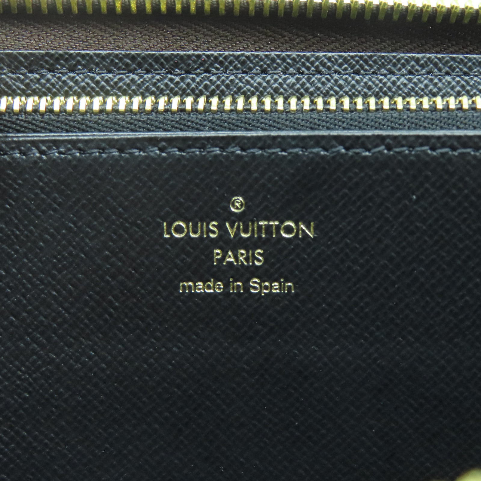 LOUIS VUITTON Monogram Giant Reverse Zipper Long Wallet Gold Buckle Long Wallet Brown