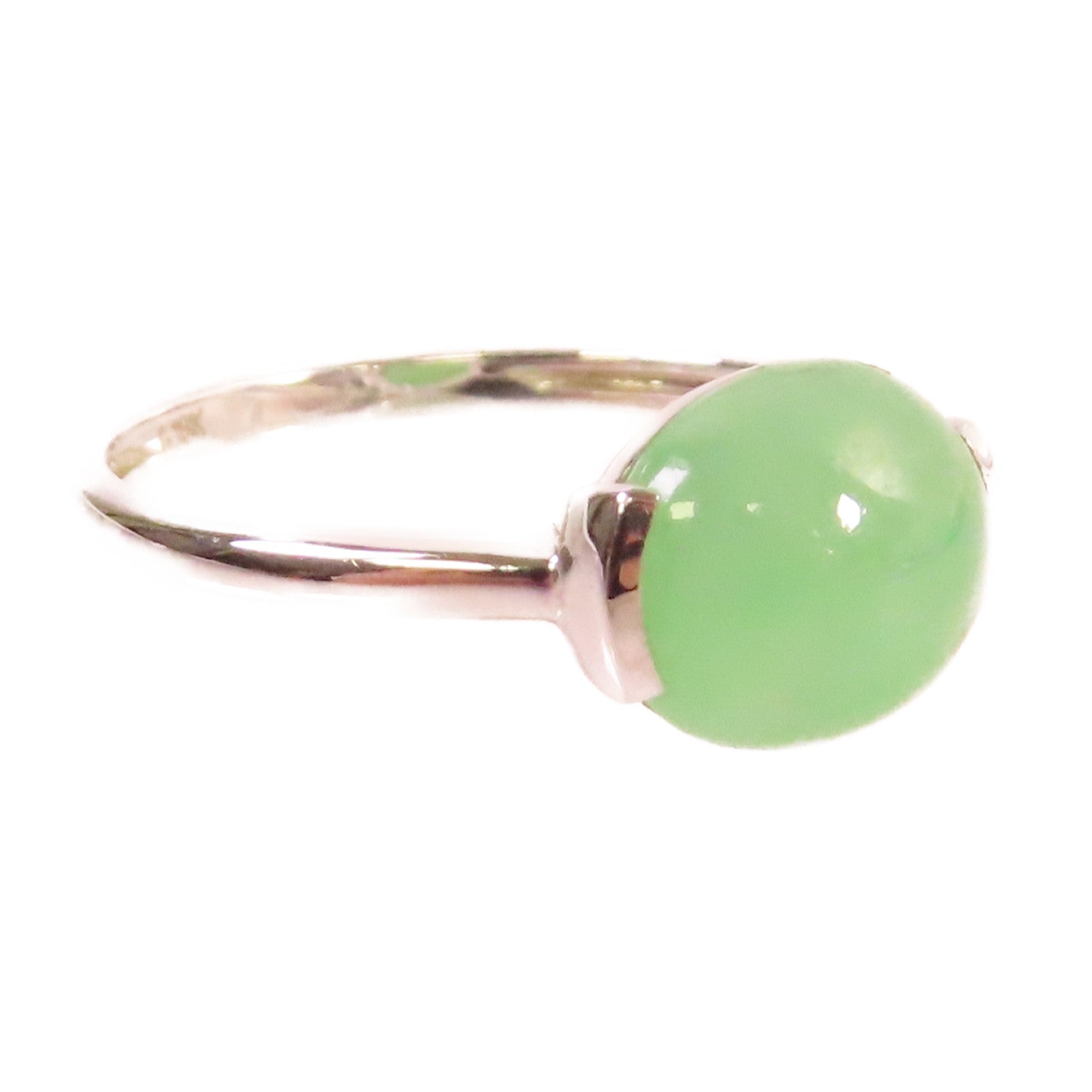 JEWELRY 18K白金/1.8g翡翠Jade Ring戒指US#5.75