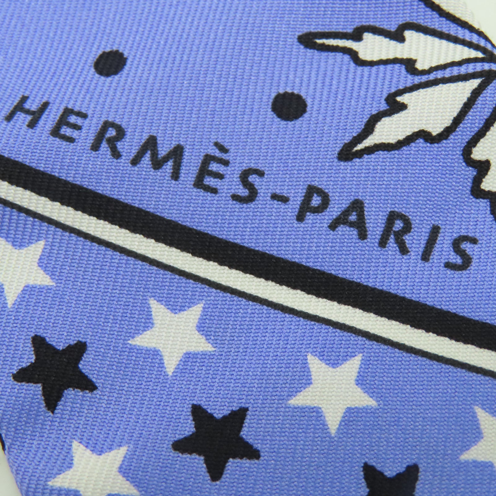 HERMES 丝质Twilly丝巾浅蓝色