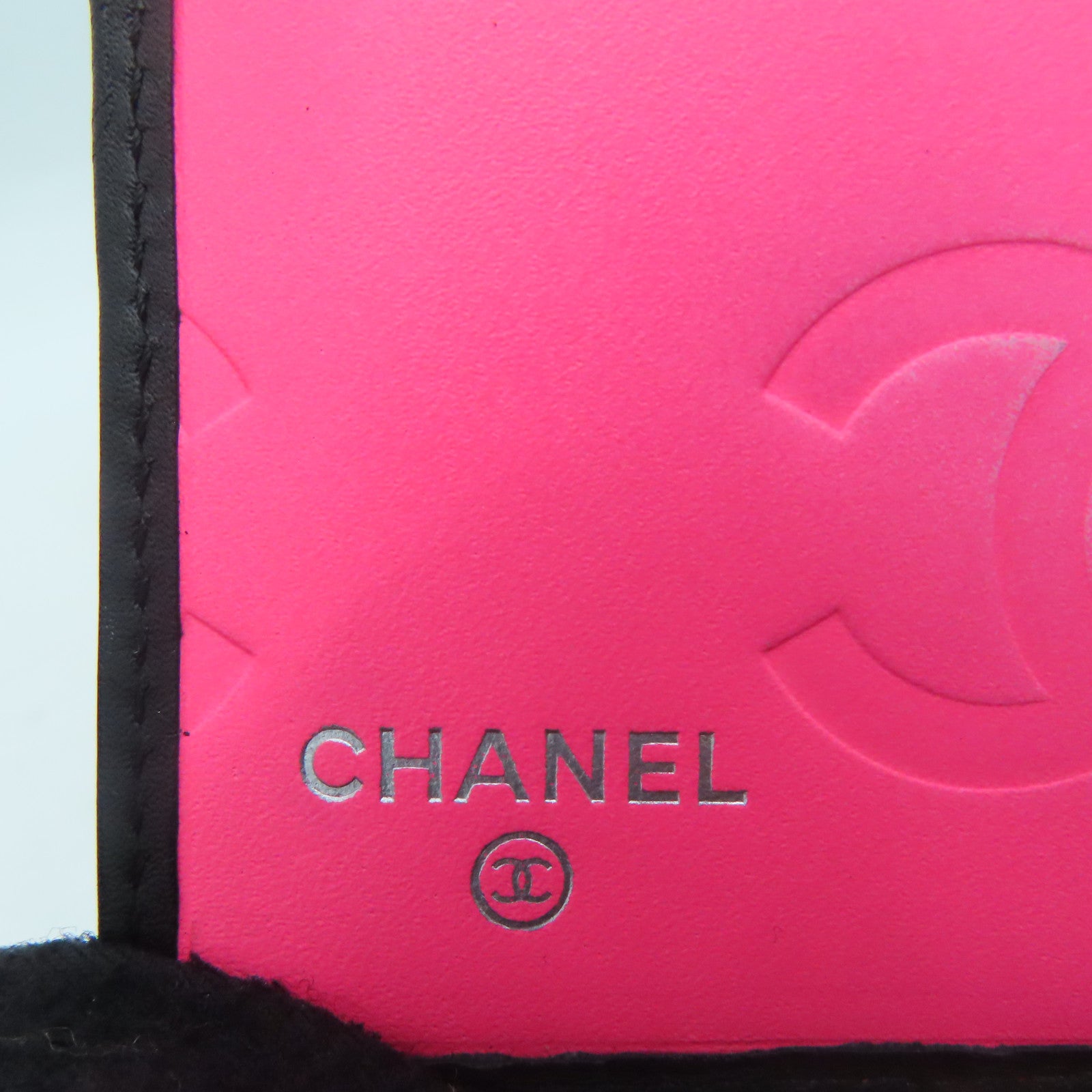 CHANEL 菱格牛皮皮革Combon Wallet钱包黑色