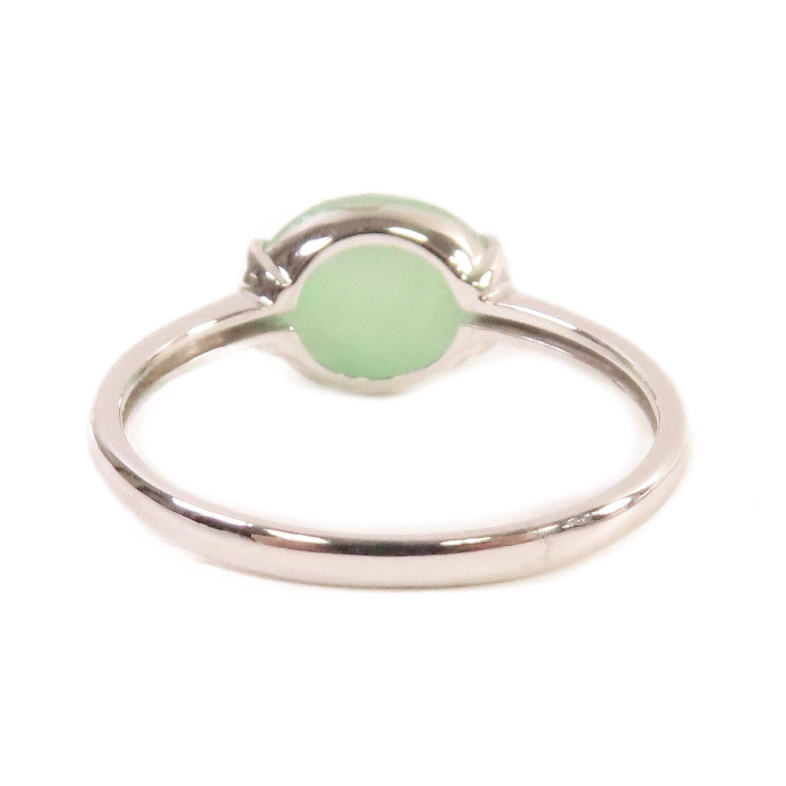 JEWELRY 18K白金/1.8g翡翠Jade Ring戒指US#5.75