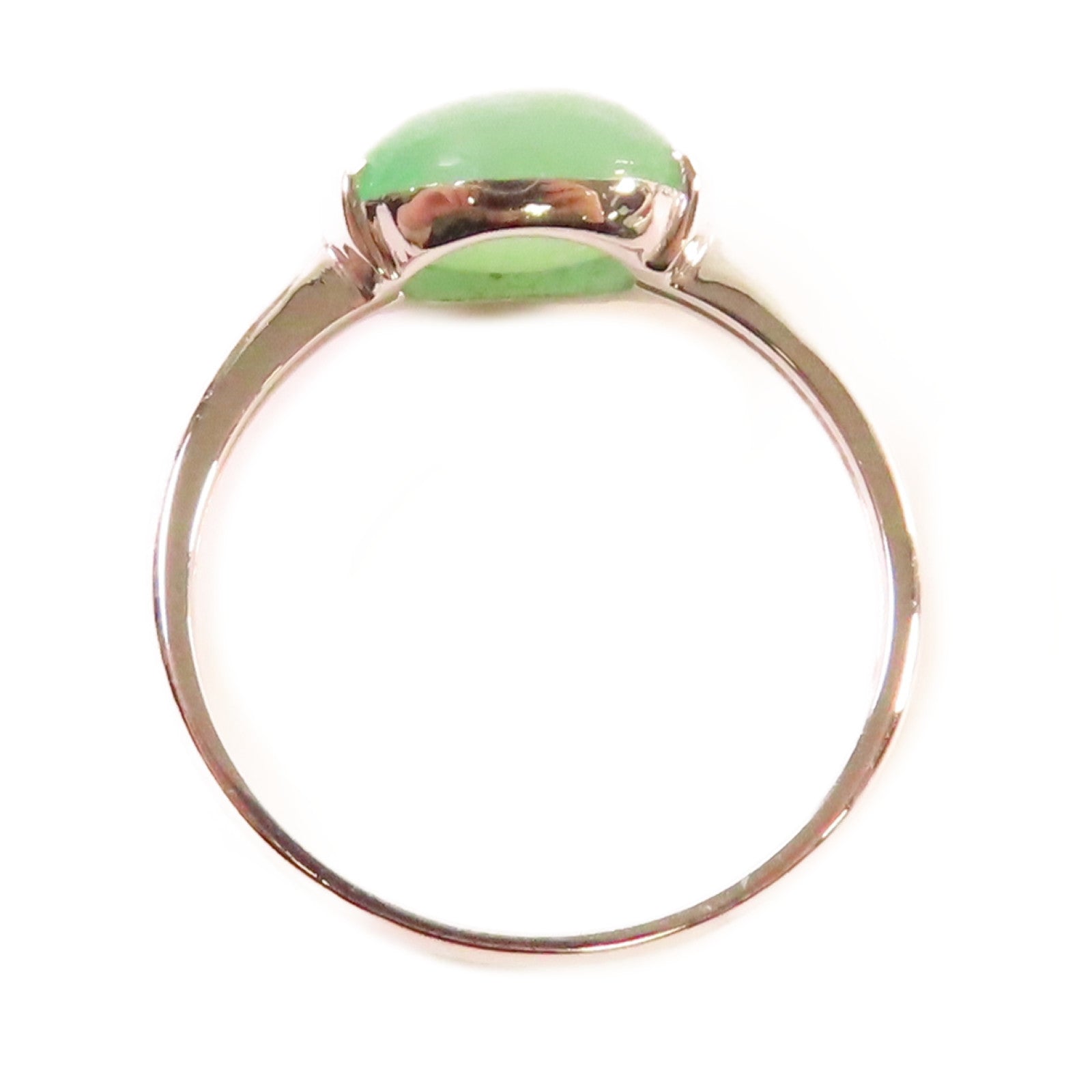 JEWELRY 18K白金/1.8g翡翠Jade Ring戒指US#5.75