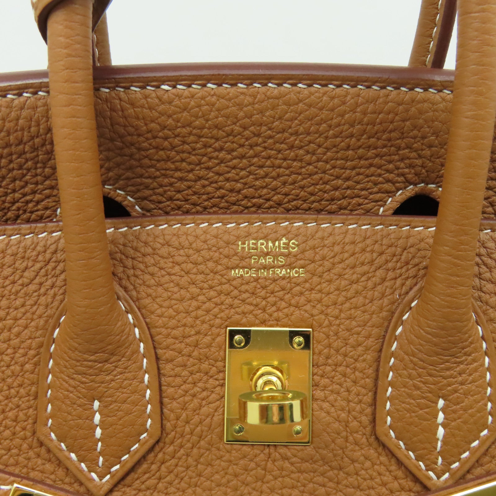 HERMES Togo皮革Birkin 25 Handbag金扣手挽袋Gold/經典駝色
