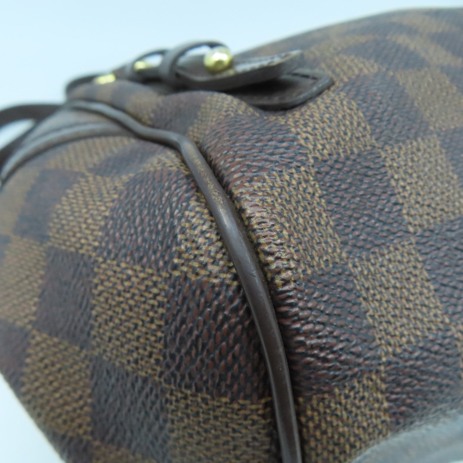 LOUIS VUITTON 【激減優惠】Damier Ebene Belem MM金扣肩背袋啡色
