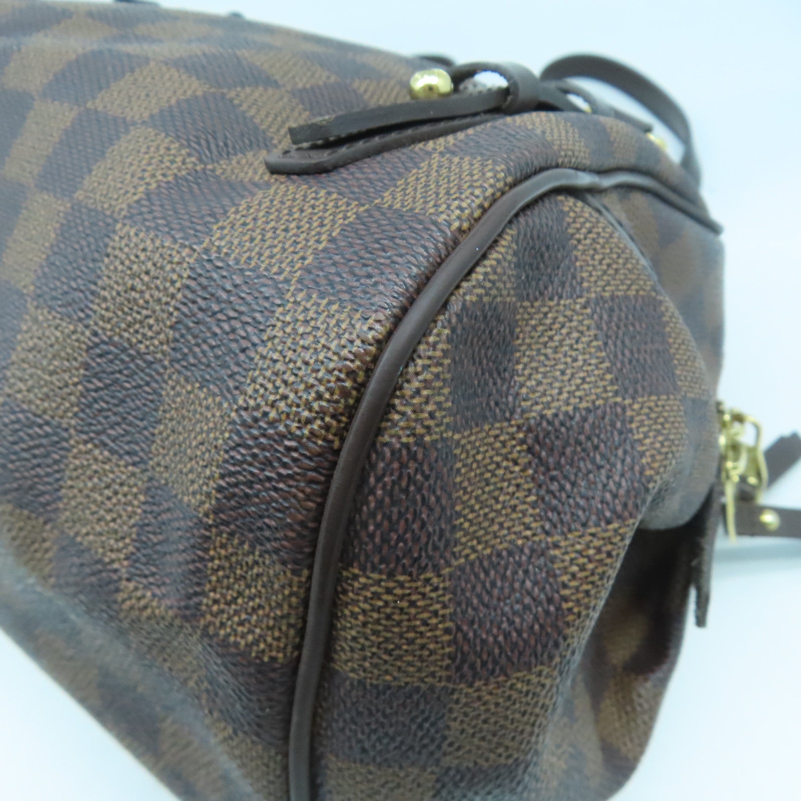 LOUIS VUITTON 【激減優惠】Damier Ebene Belem MM金扣肩背袋啡色