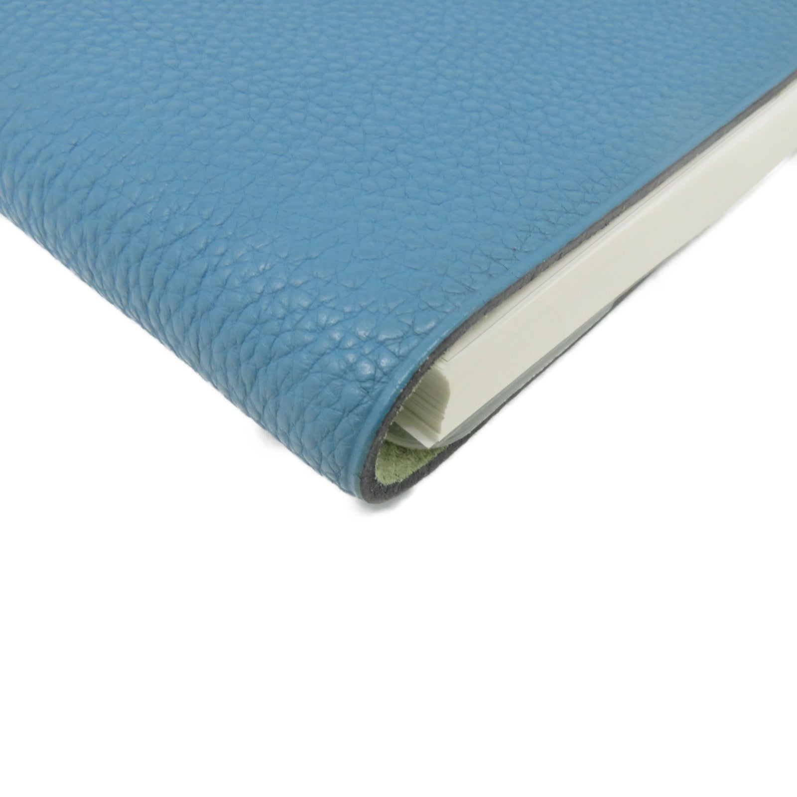 HERMES 【激减优惠】Togo皮革Notes Case记事簿套Blue Jean蓝色